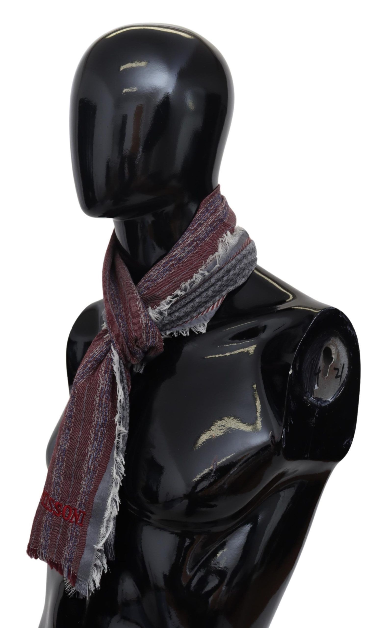 Missoni Elegant Wool Striped Logo Men's Scarf Size ONE SIZE - 4 Thumbnail