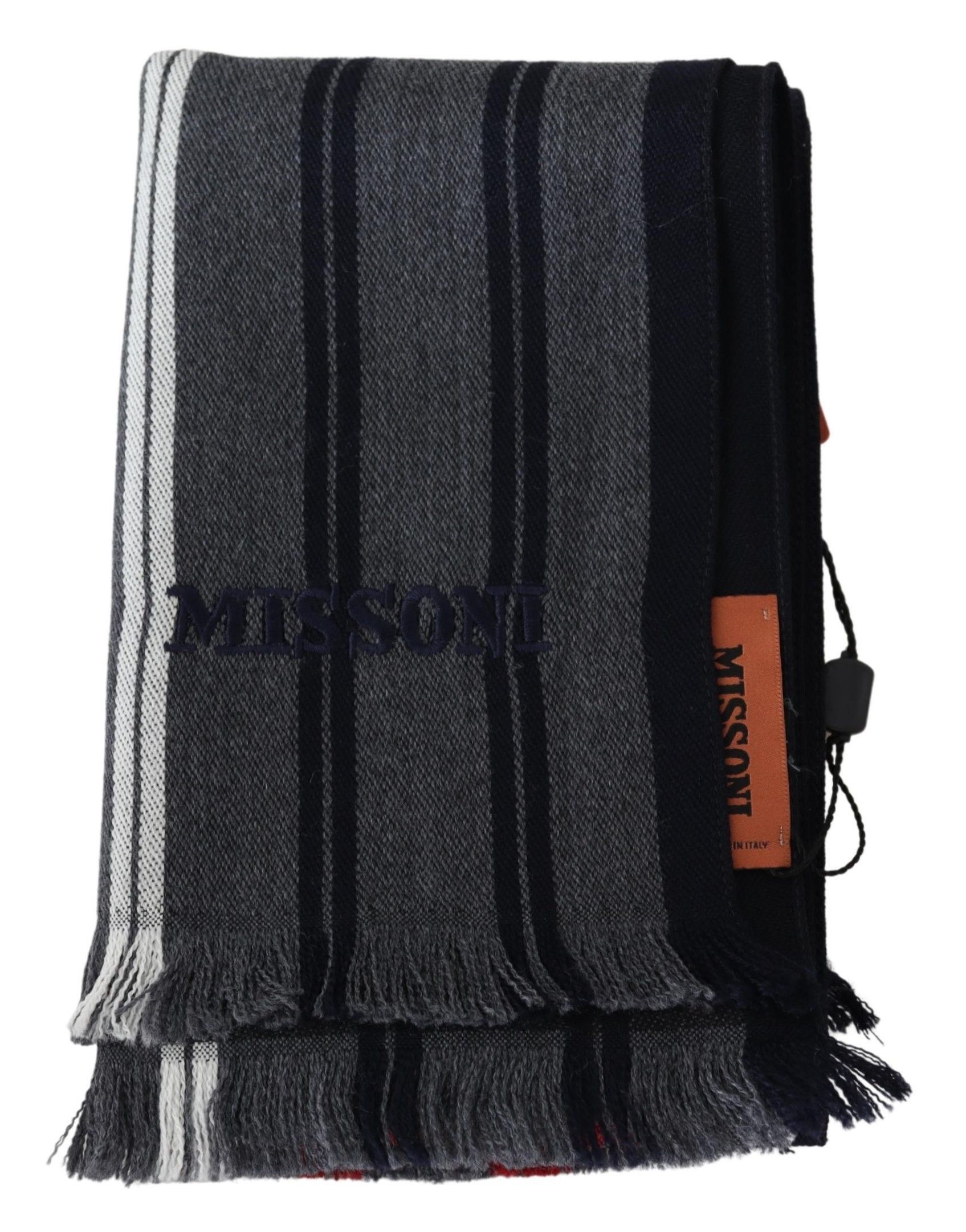 Missoni Elegant Multicolor Wool Scarf with Logo Men's Embroidery Size ONE SIZE - 4 Thumbnail