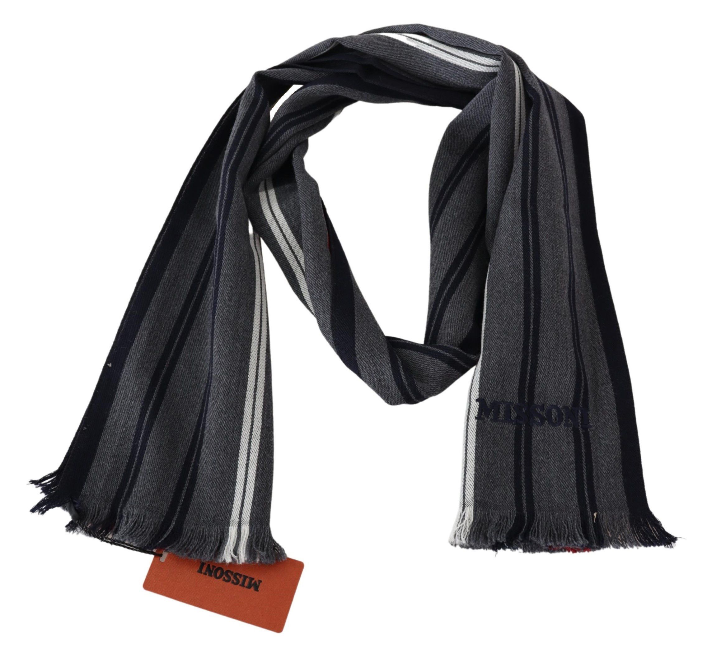 Missoni Elegant Multicolor Wool Scarf with Logo Men's Embroidery Size ONE SIZE - 3 Thumbnail