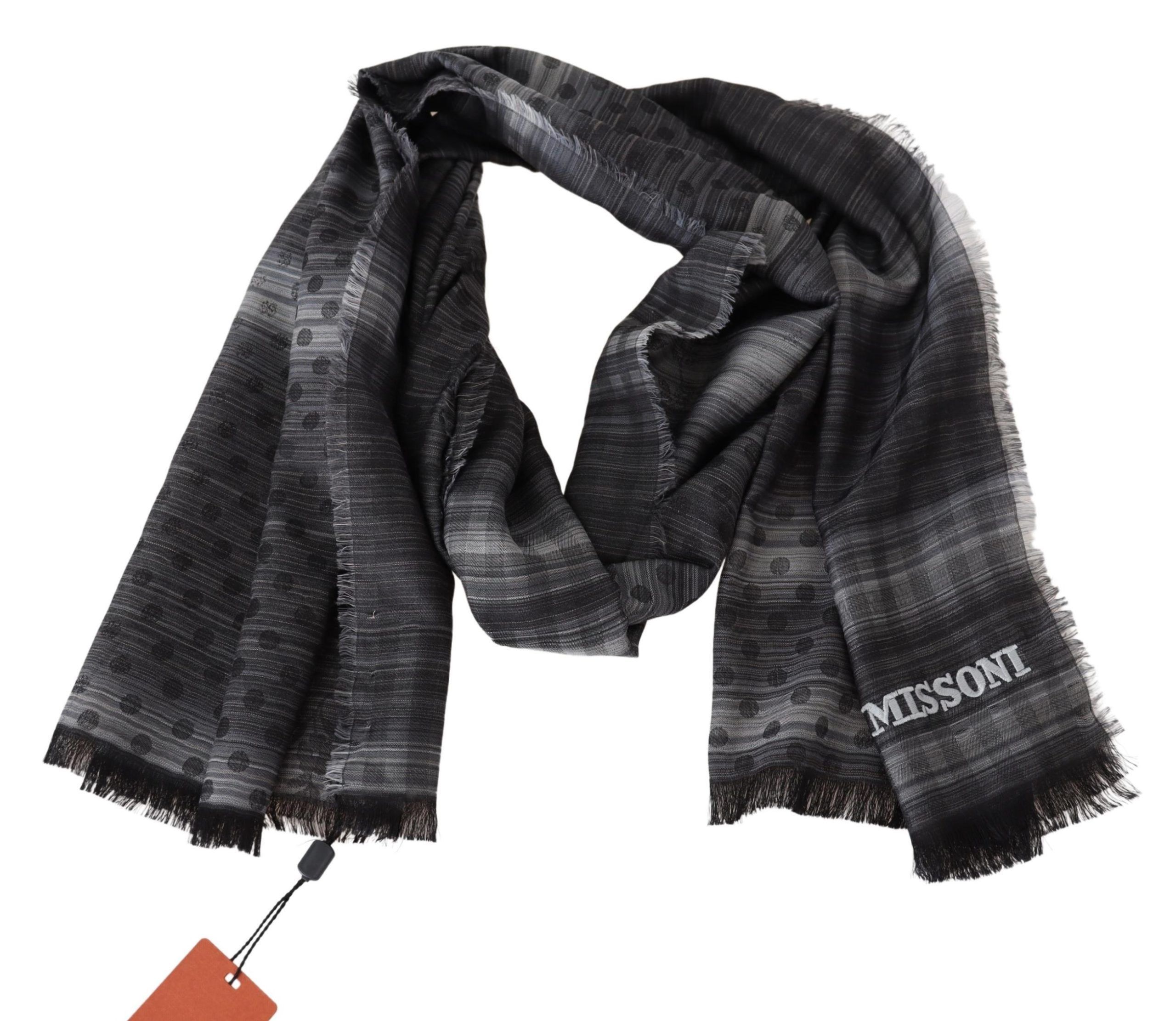Missoni Elegant Wool Silk Polka Dot Men's Scarf Size ONE SIZE - 2 Thumbnail