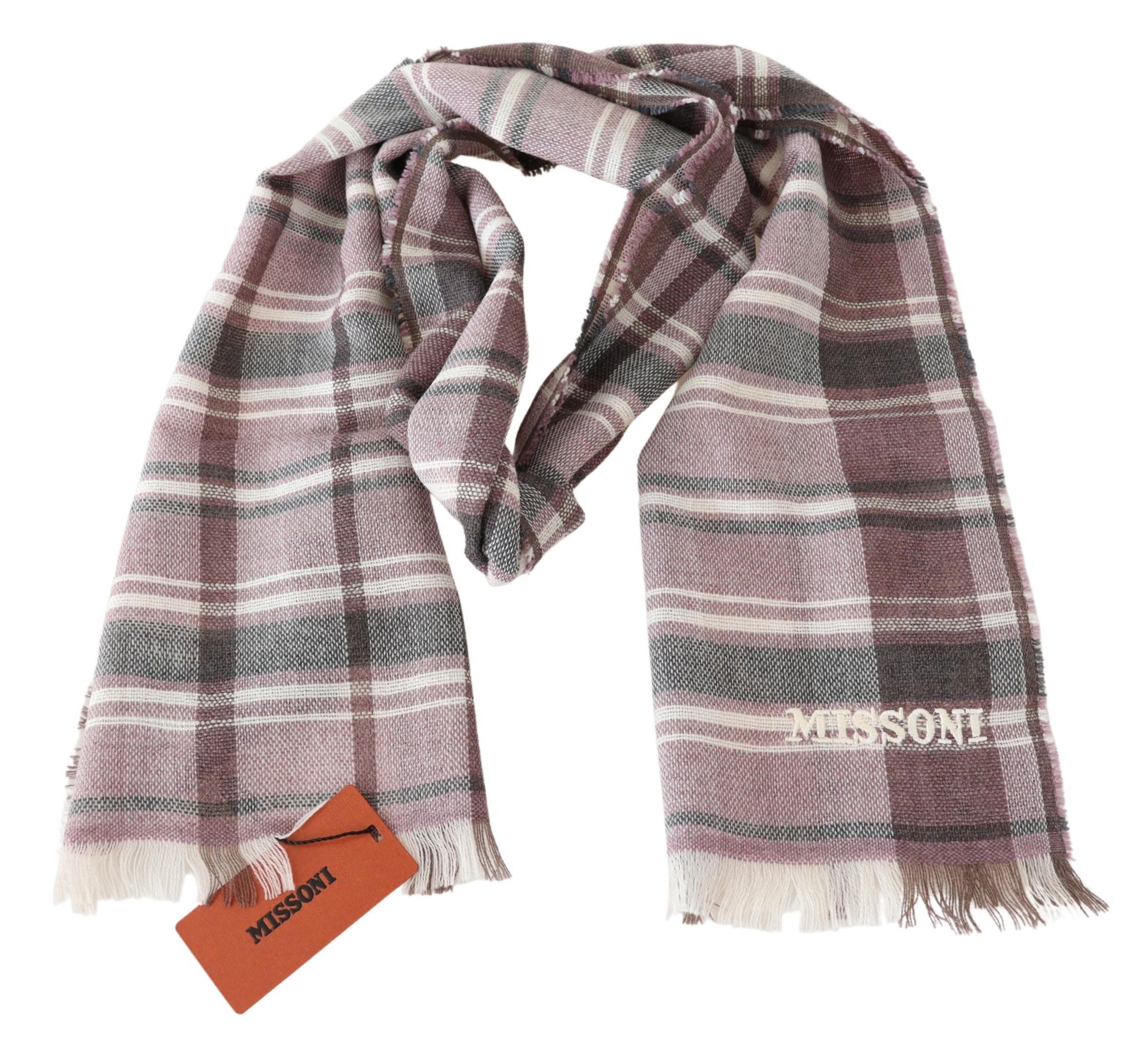 Missoni Elegant Multicolor Wool Scarf with Logo Men's Embroidery Size ONE SIZE - 2 Thumbnail