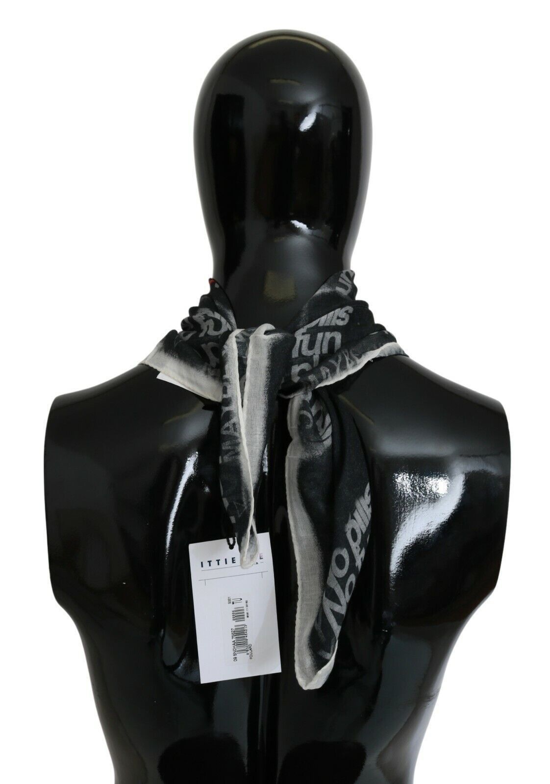 Costume National Monochrome Wool-Blend Scarf Men's Bandana Size ONE SIZE - 4 Thumbnail
