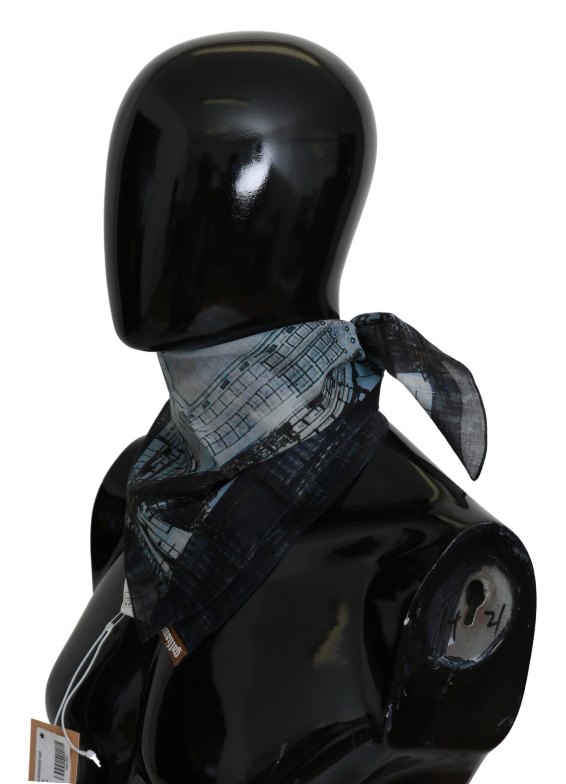 John Galliano Chic Multicolor Cotton Men's Men's Scarf Size ONE SIZE - 2 Thumbnail
