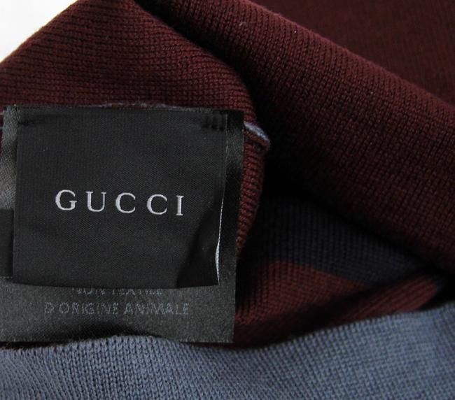 Gucci Unisex Burgundy Blue Wool Beanie Medium Knit Men's Cap Size ONE SIZE - 5 Thumbnail