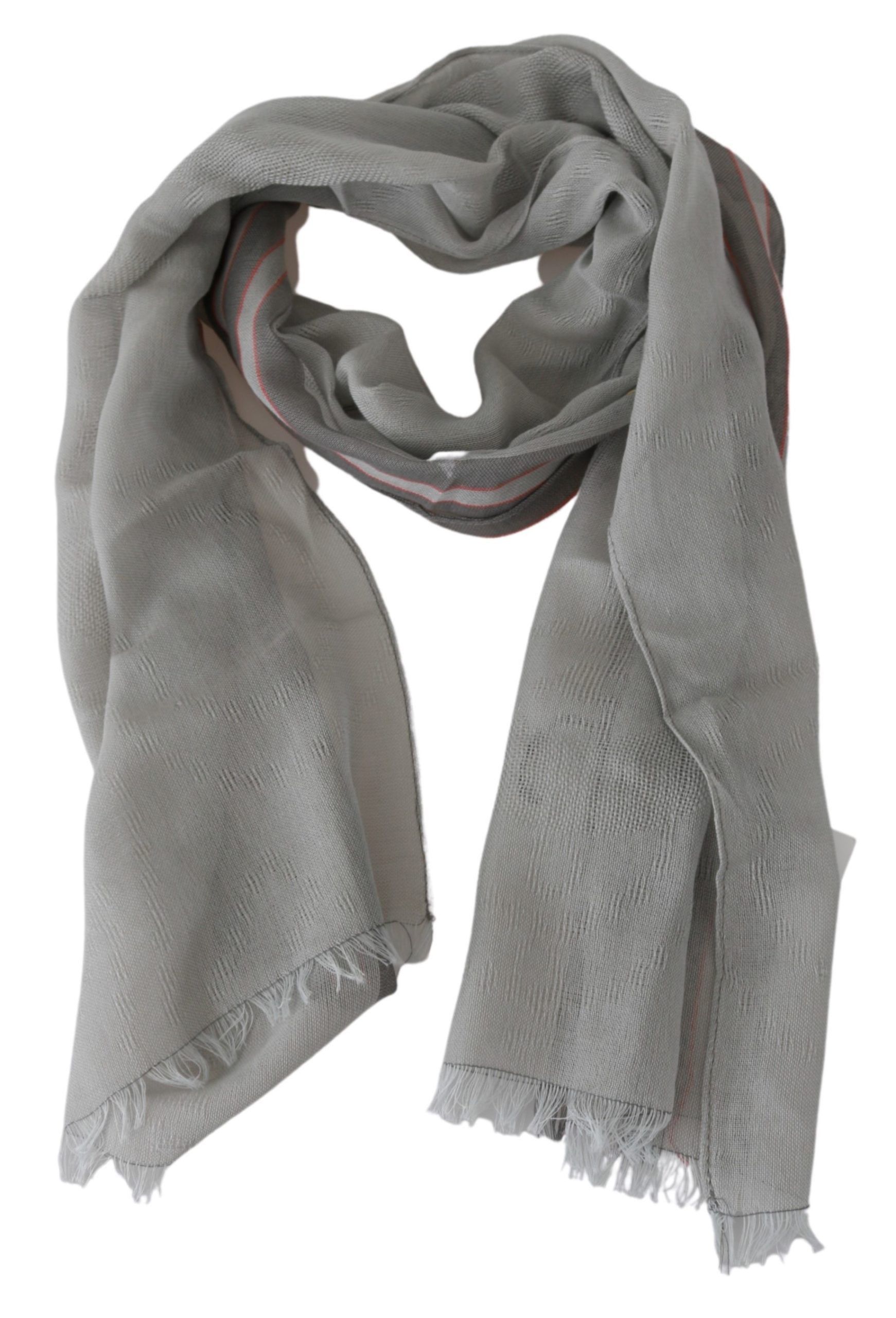 Costume National Elegant Gray Cotton Men's Men's Scarf Size ONE SIZE - 5 Thumbnail