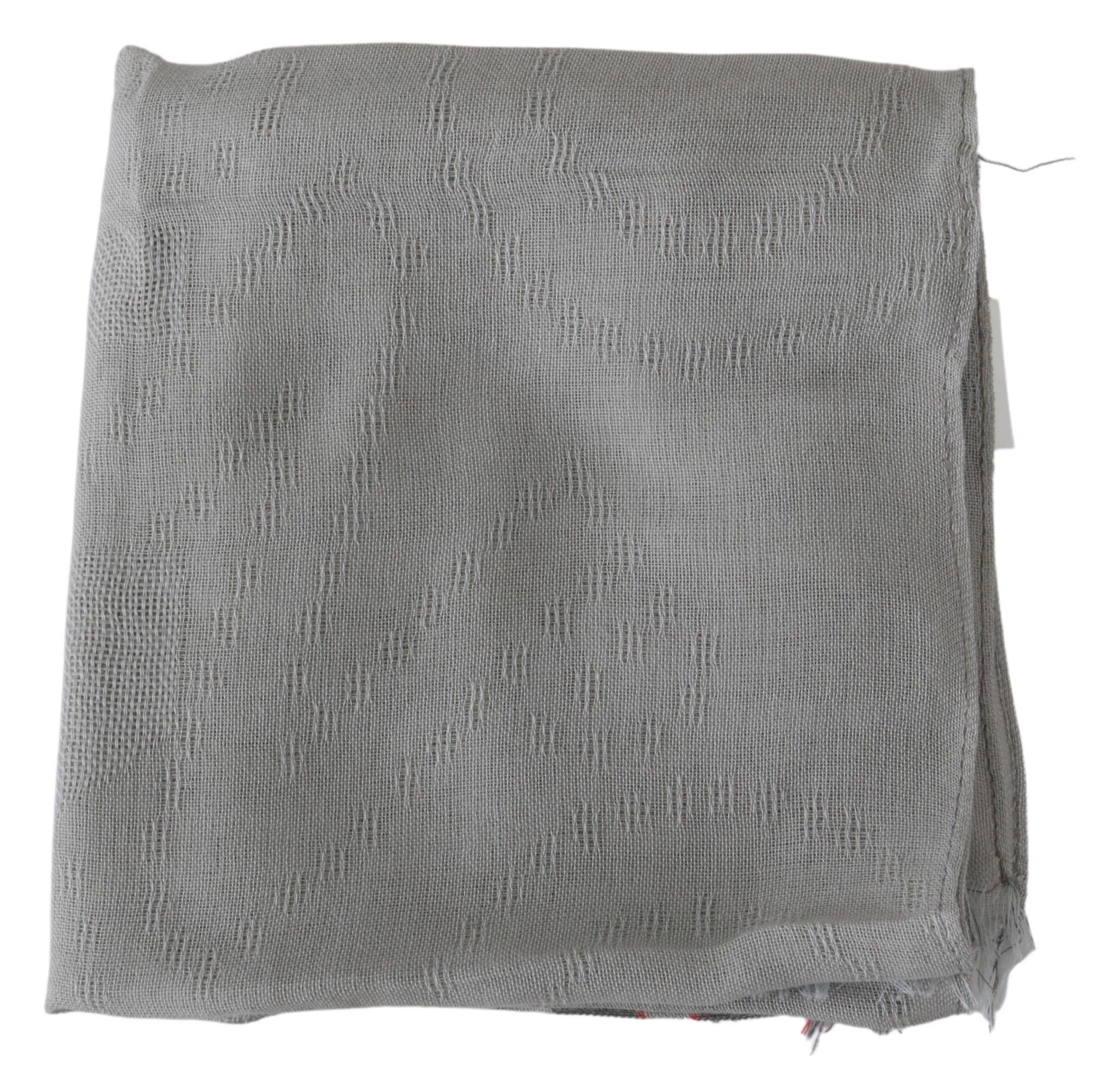 Costume National Elegant Gray Cotton Men's Men's Scarf Size ONE SIZE - 4 Thumbnail