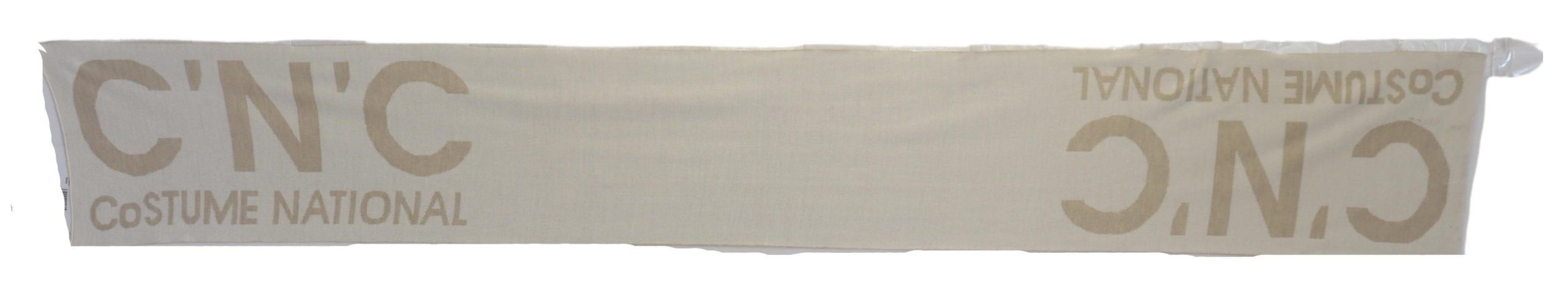 Costume National Elegant Beige Wool-Blend Scarf Women's Wrap Size ONE SIZE - 3 Thumbnail