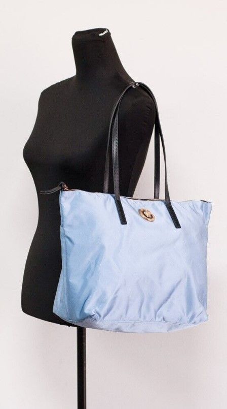 Versace Portuna Medusa Medium Cornflower Blue Nylon Leather Tote Size ONE SIZE - 2 Thumbnail