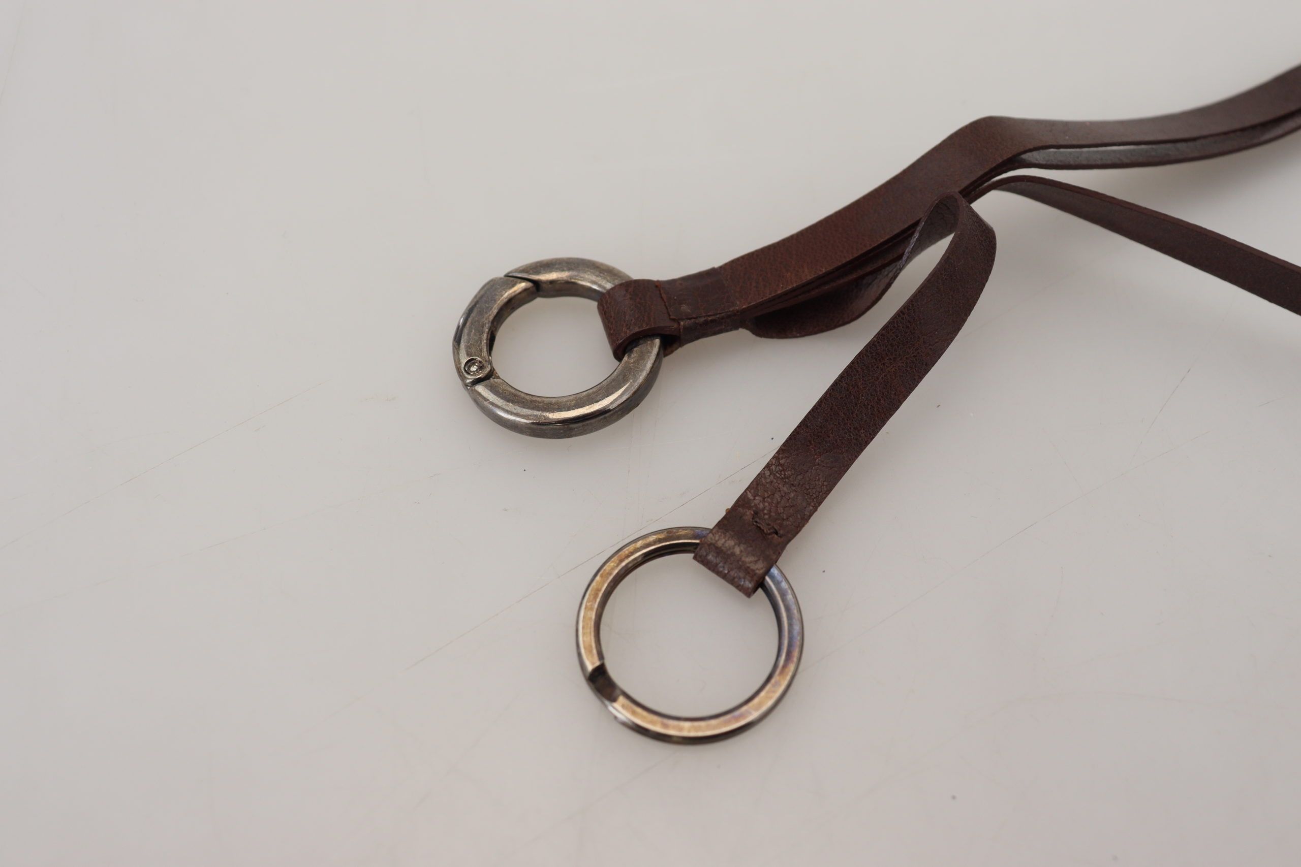Costume National Elegant Brass & Leather Keychain Women's Charm Size ONE SIZE - 5 Thumbnail