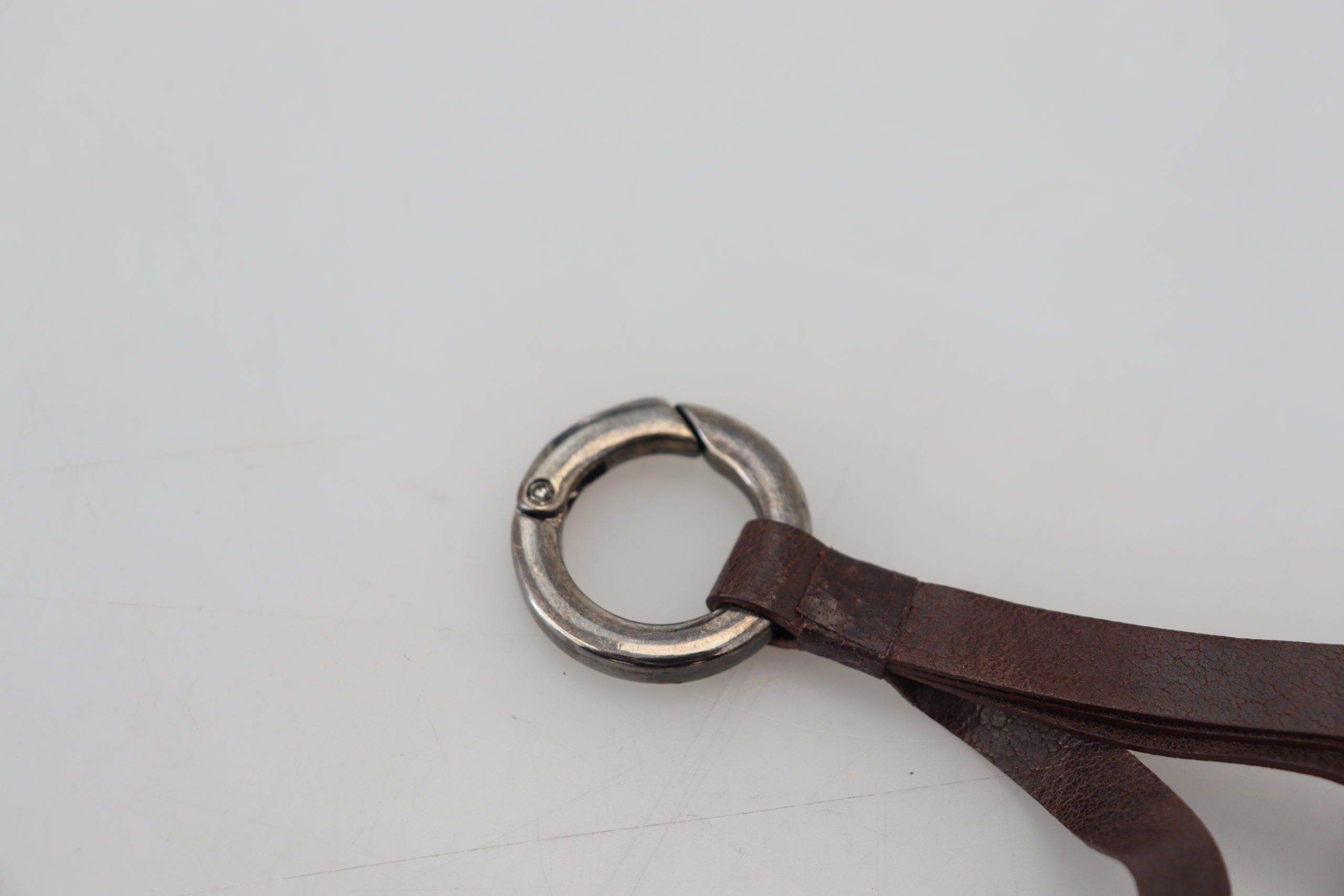 Costume National Elegant Brass & Leather Keychain Women's Charm Size ONE SIZE - 4 Thumbnail
