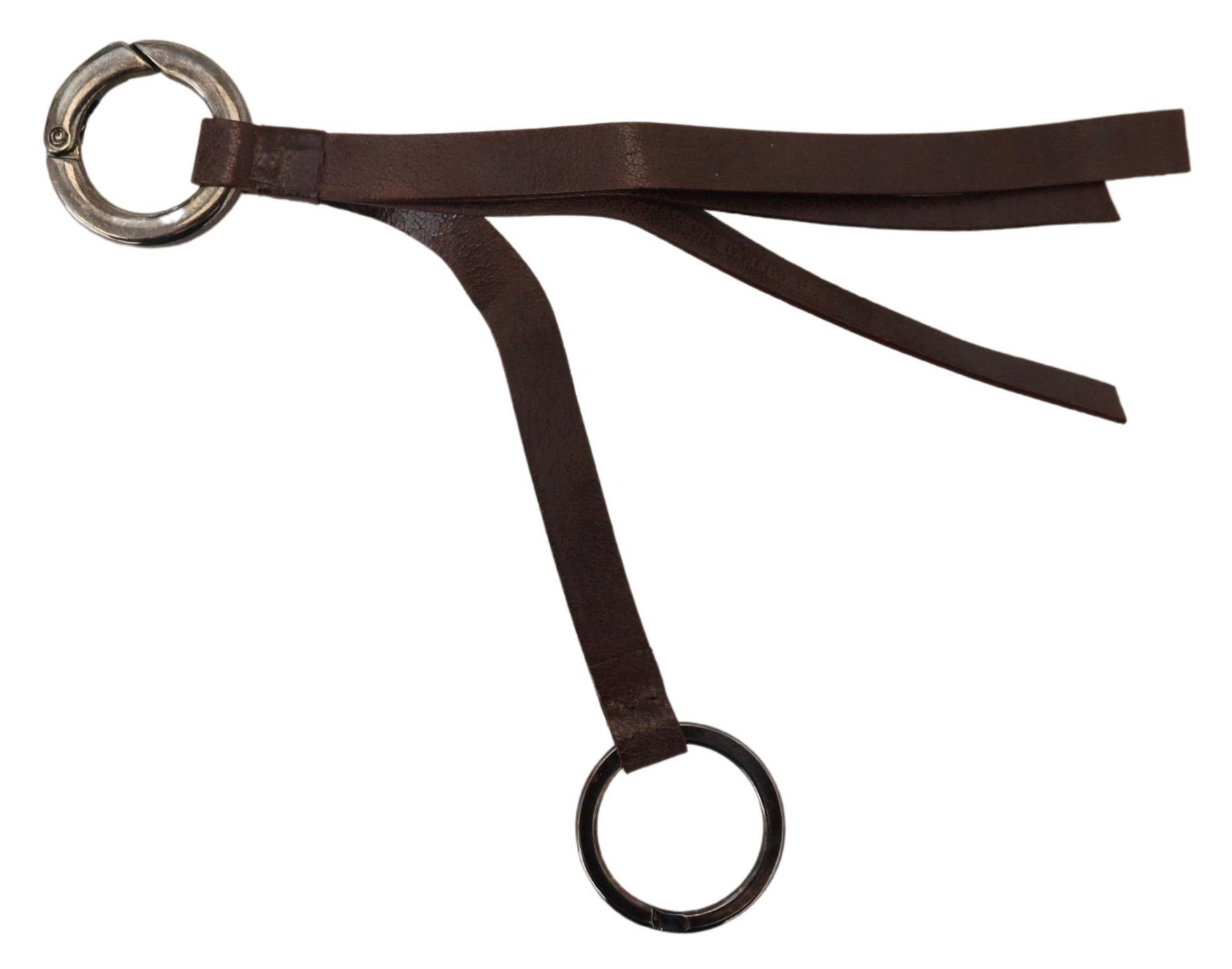 Costume National Elegant Brass & Leather Keychain Women's Charm Size ONE SIZE - 3 Thumbnail