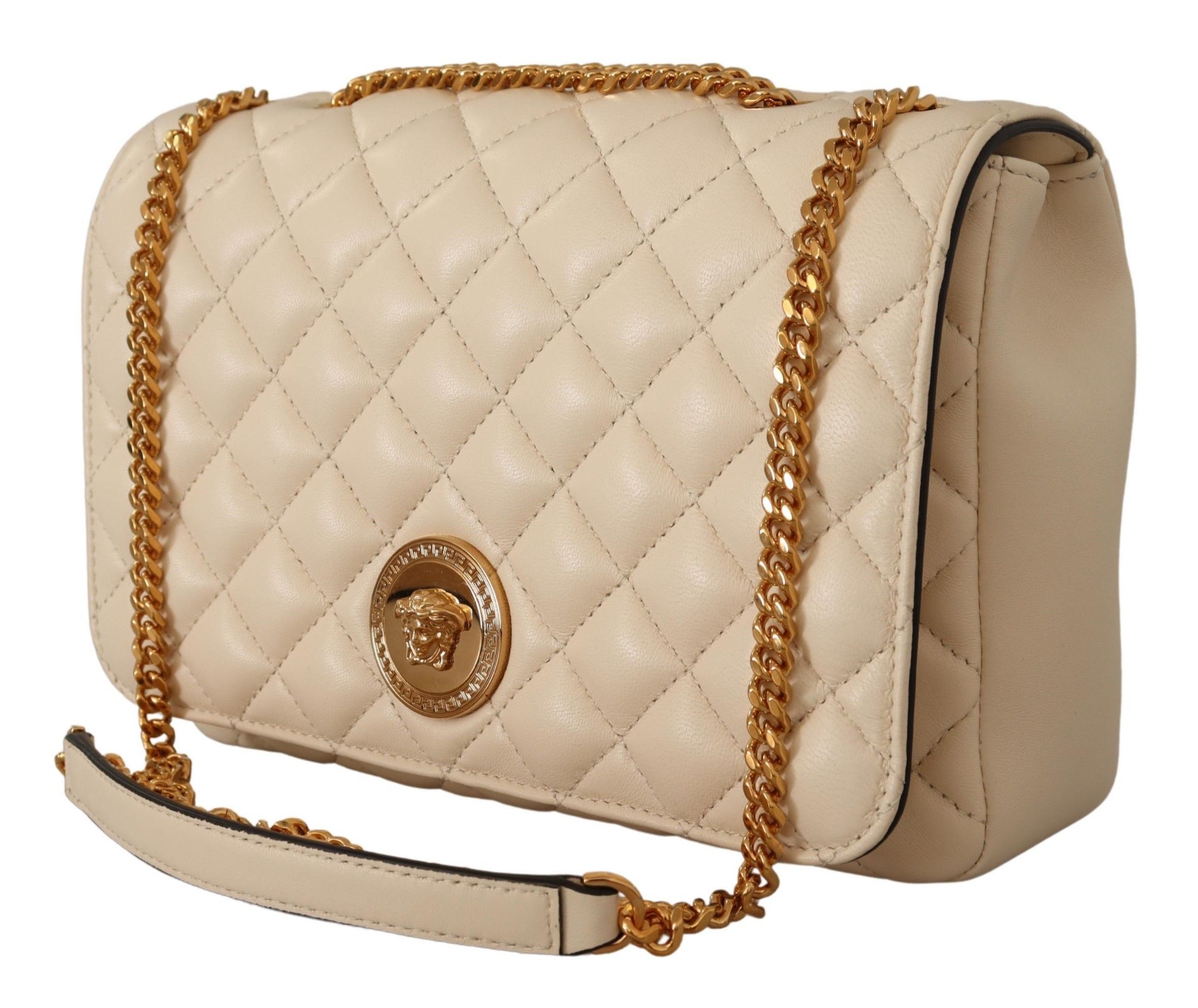 Versace Elegant White Nappa Leather Shoulder Women's Bag Size ONE SIZE - 2 Thumbnail