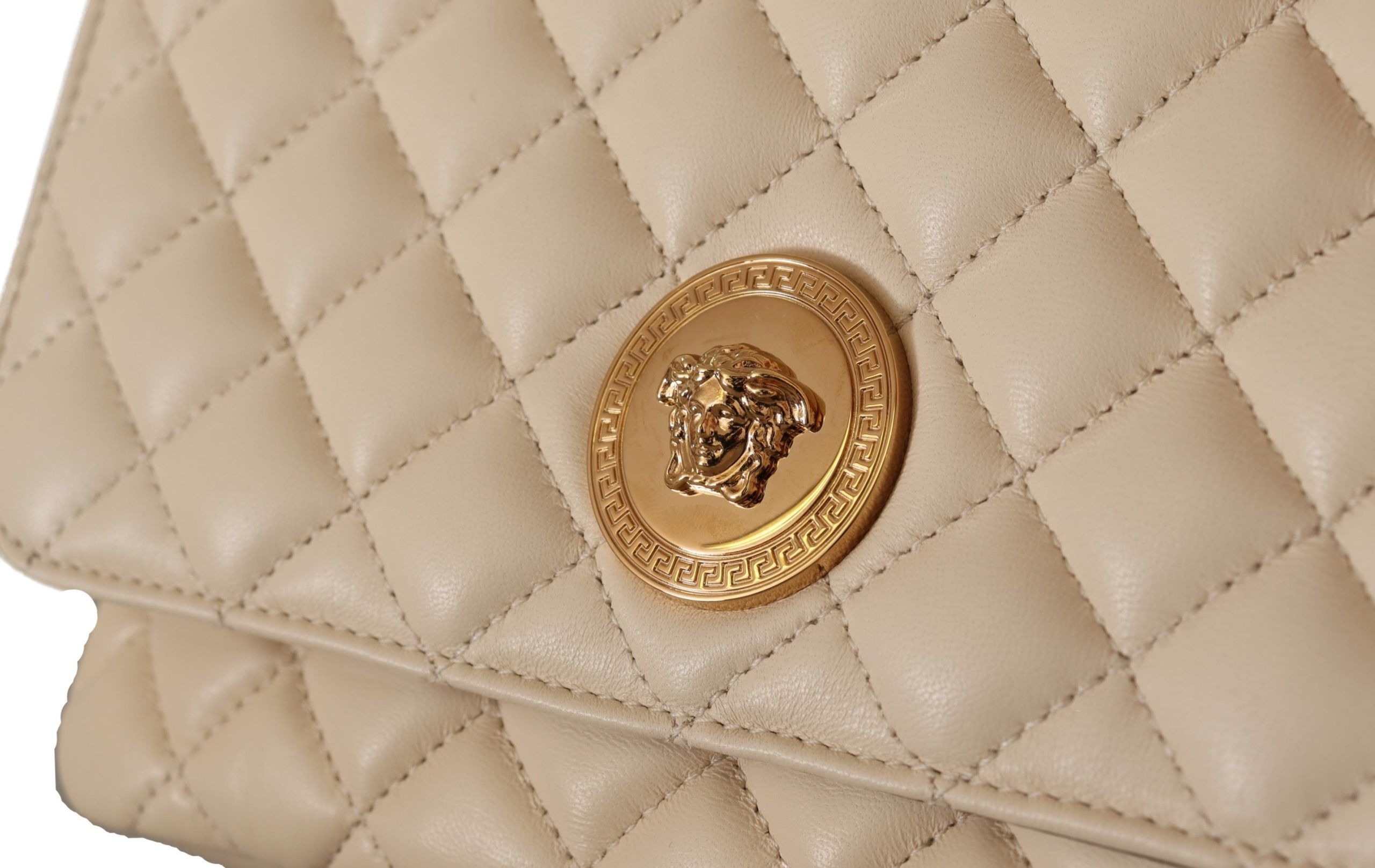 Versace Elegant White Nappa Leather Shoulder Women's Bag Size ONE SIZE - 4 Thumbnail