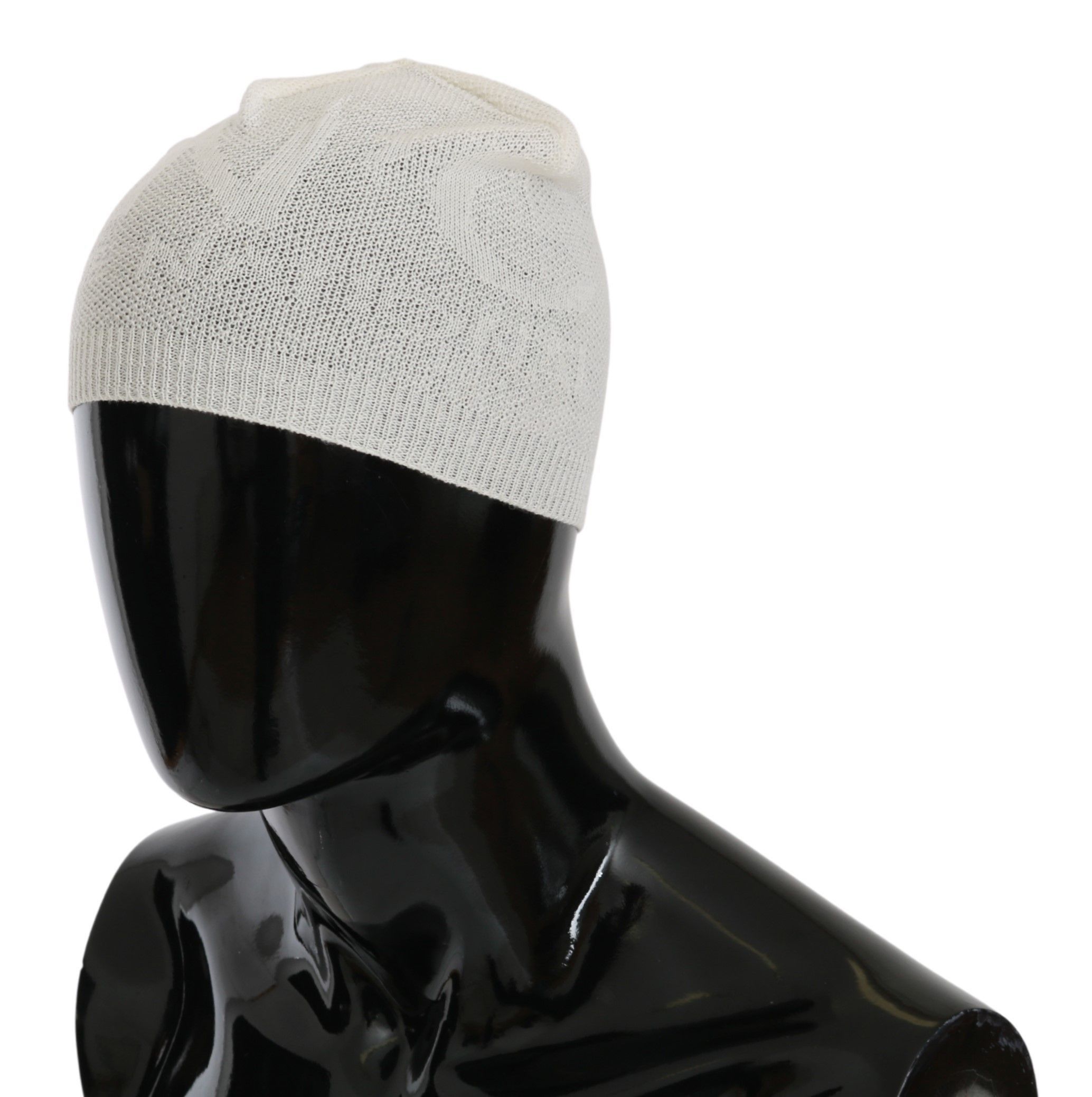 Costume National Elegant White Wool Blend Beanie Men's Hat Size ONE SIZE - 4 Thumbnail