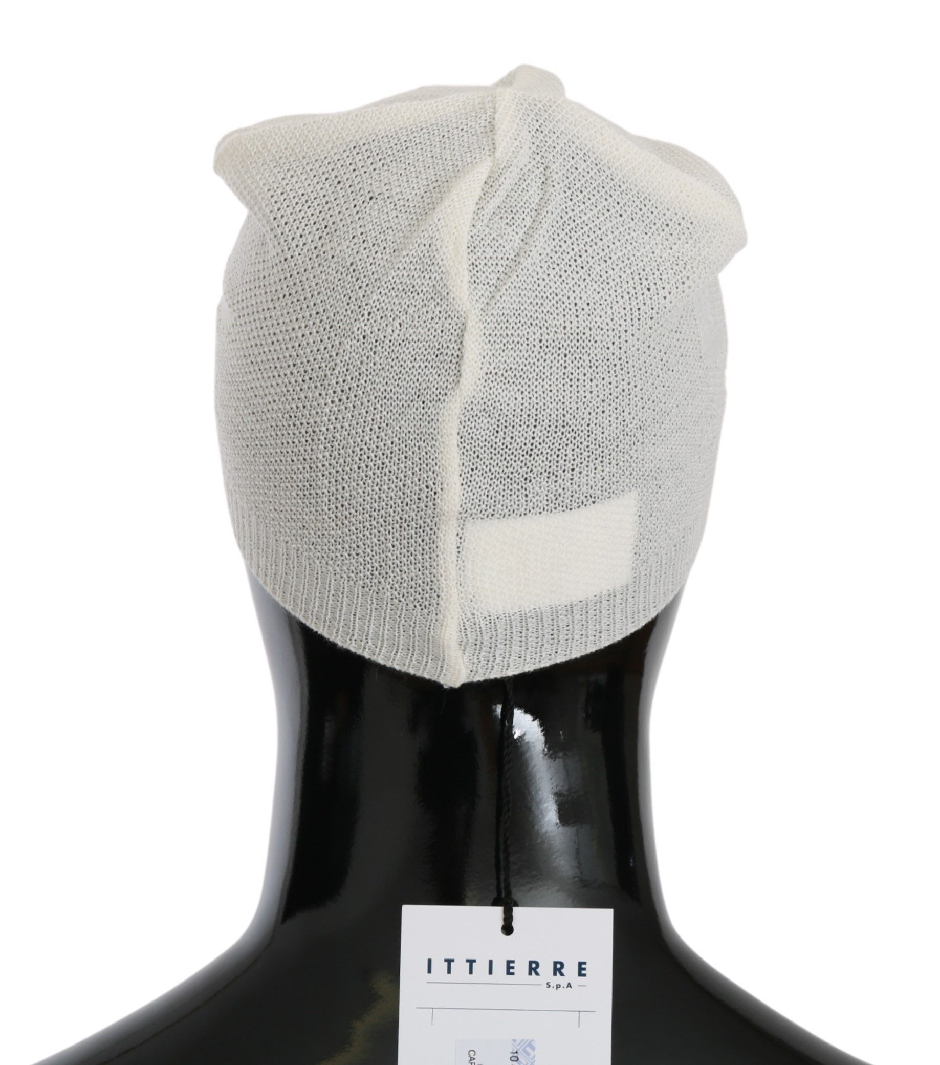 Costume National Elegant White Wool Blend Beanie Men's Hat Size ONE SIZE - 2 Thumbnail