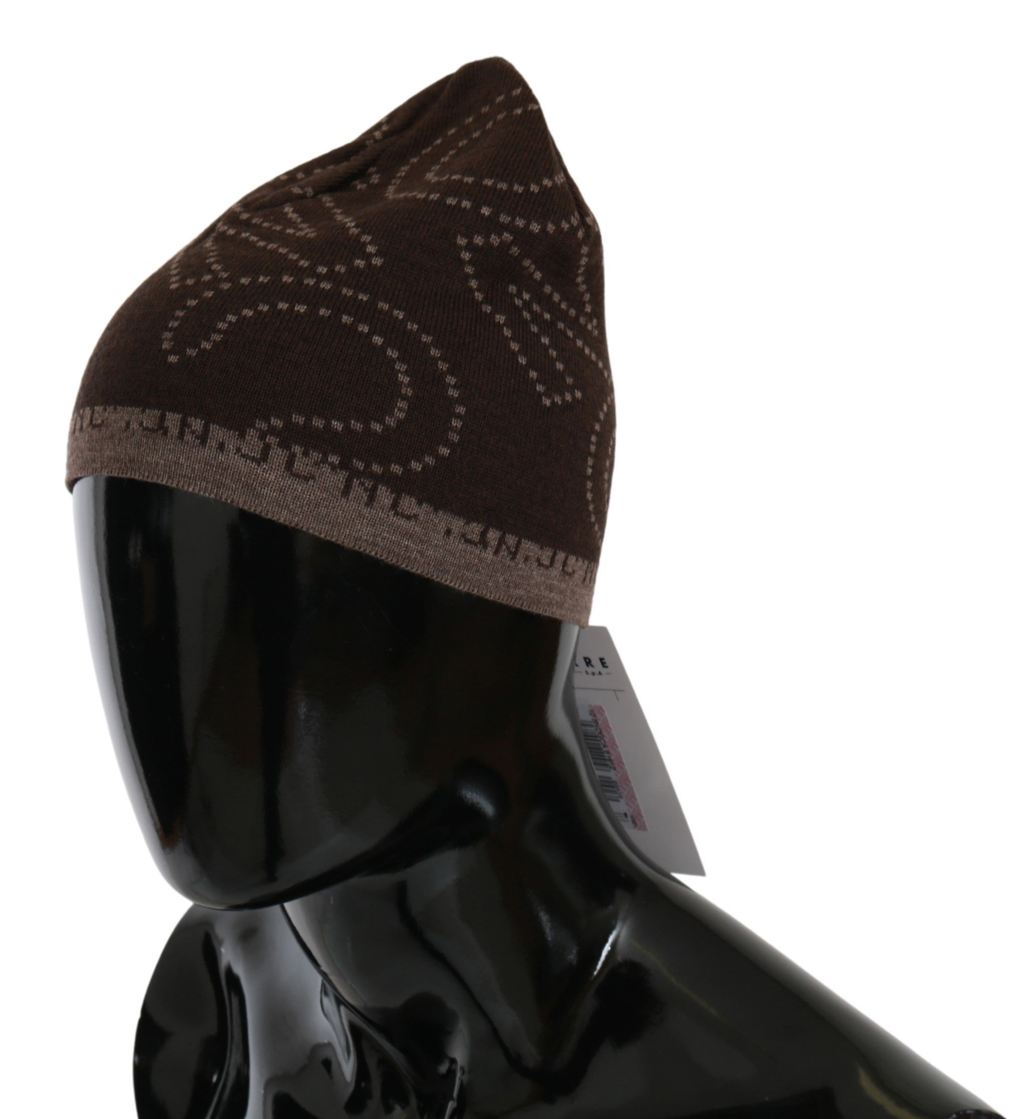 Costume National Chic Two-Tone Wool Blend Men's Beanie Size ONE SIZE - 4 Thumbnail