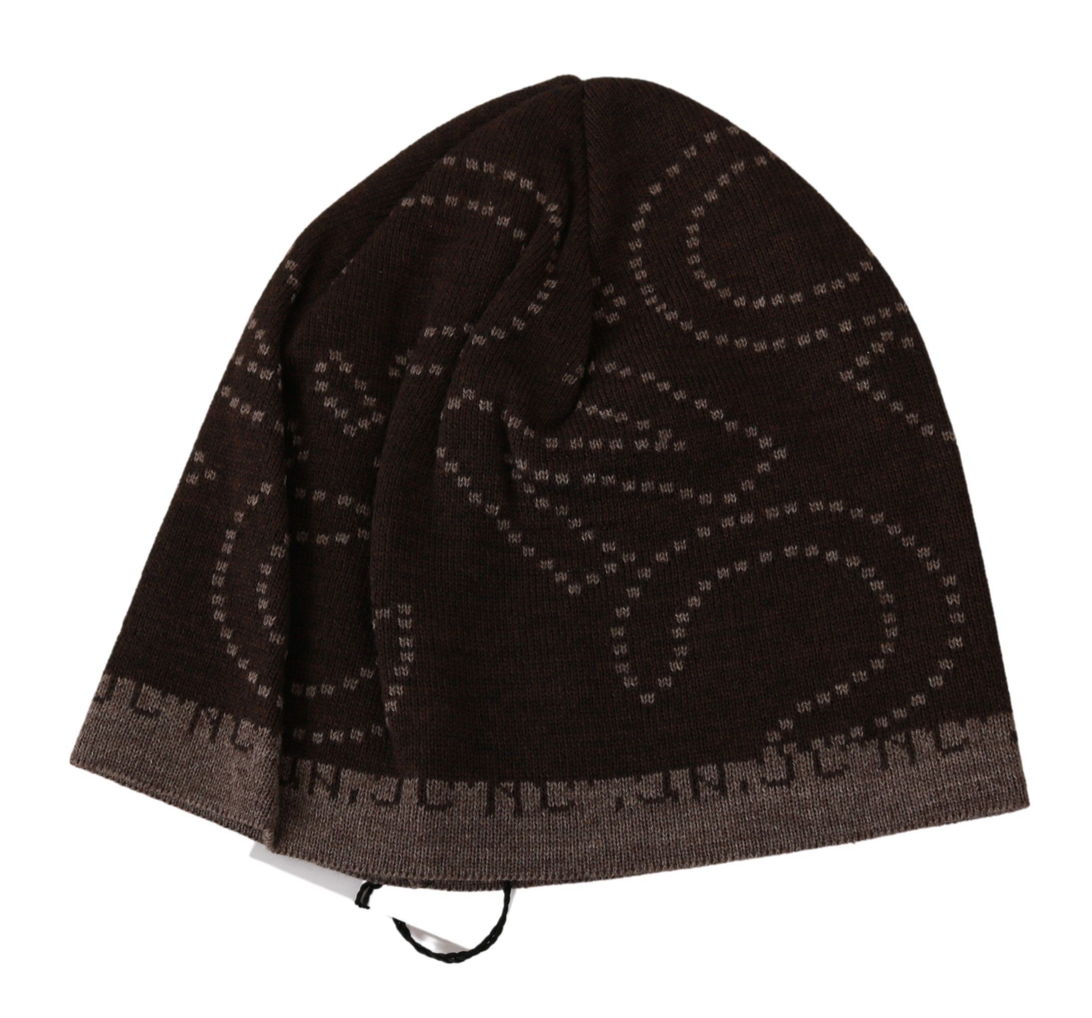 Costume National Chic Two-Tone Wool Blend Men's Beanie Size ONE SIZE - 3 Thumbnail