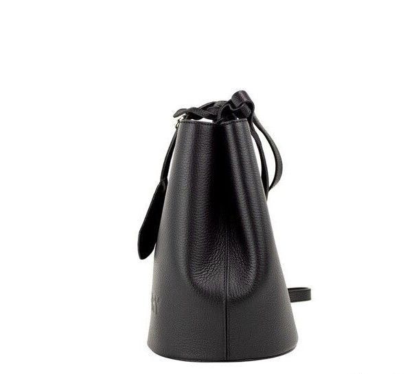 Burberry Lorne Small Black Pebbled Leather Bucket Crossbody Handbag Size ONE SIZE - 4 Thumbnail