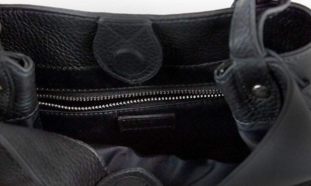 Burberry Lorne Small Black Pebbled Leather Bucket Crossbody Handbag Size ONE SIZE - 3 Thumbnail
