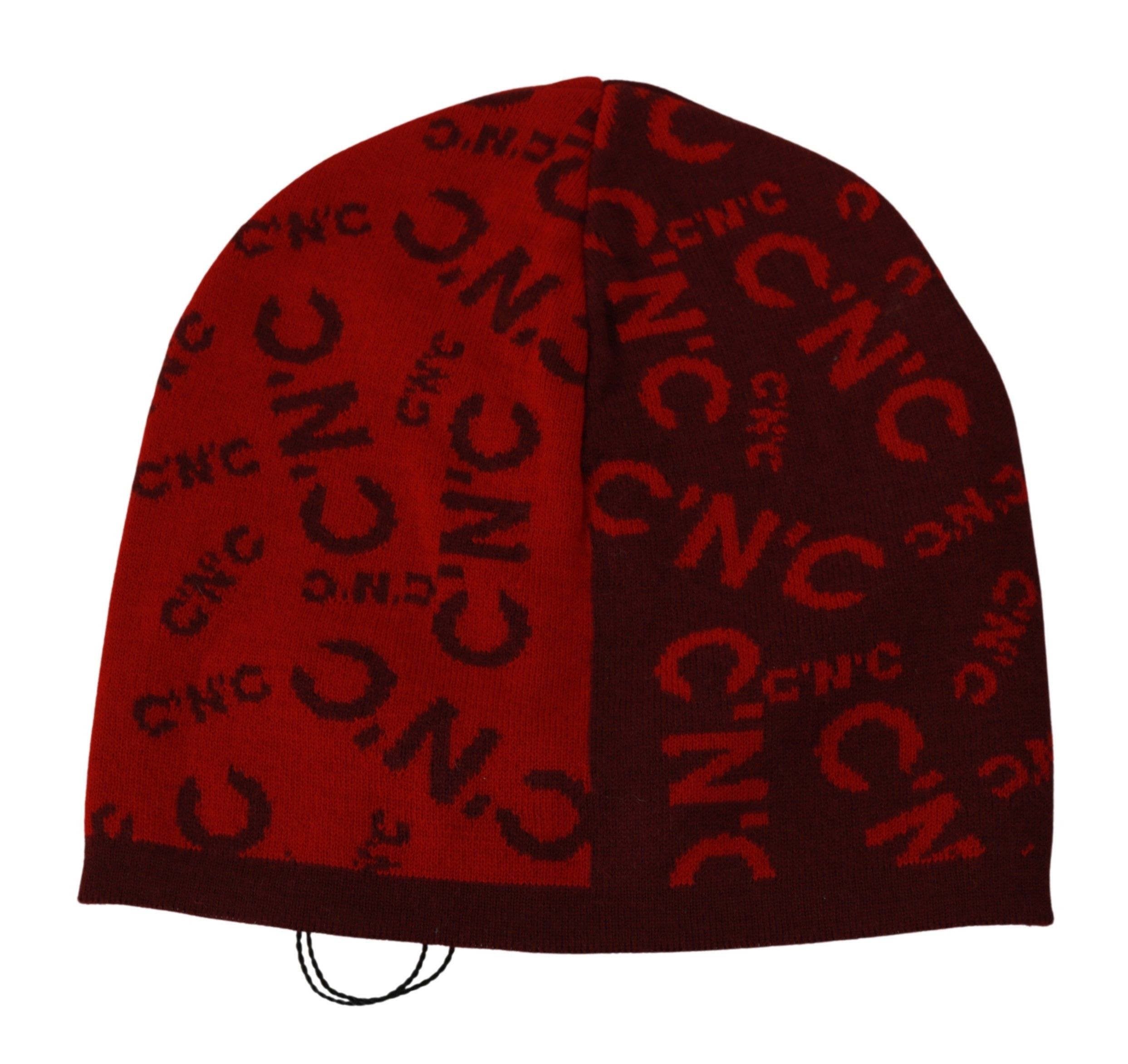 Costume National Chic Red Beanie Wool Men's Blend Size ONE SIZE - 3 Thumbnail