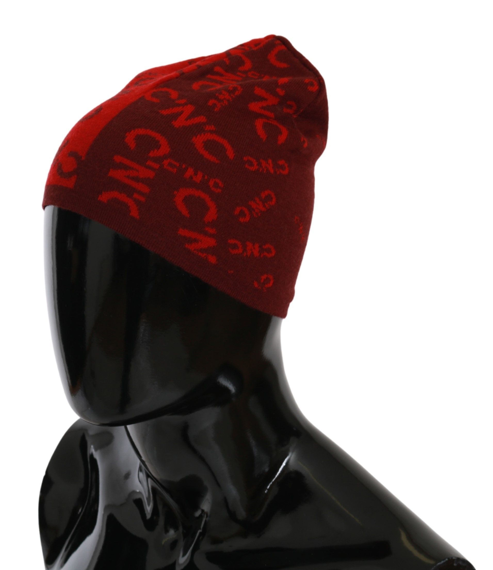 Costume National Chic Red Beanie Wool Men's Blend Size ONE SIZE - 4 Thumbnail