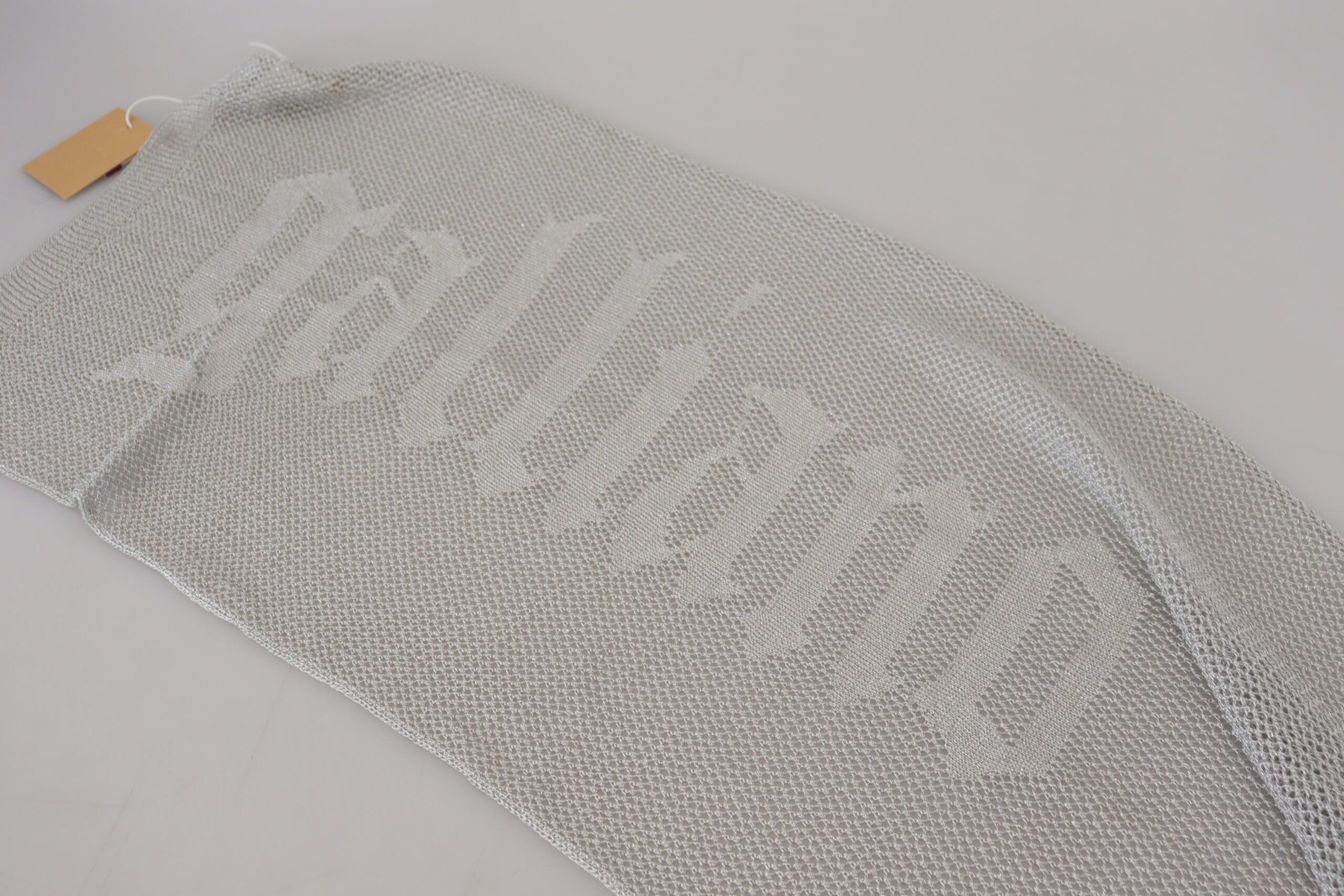 John Galliano Elegant Gray Knitted Designer Women's Scarf Size ONE SIZE - 3 Thumbnail