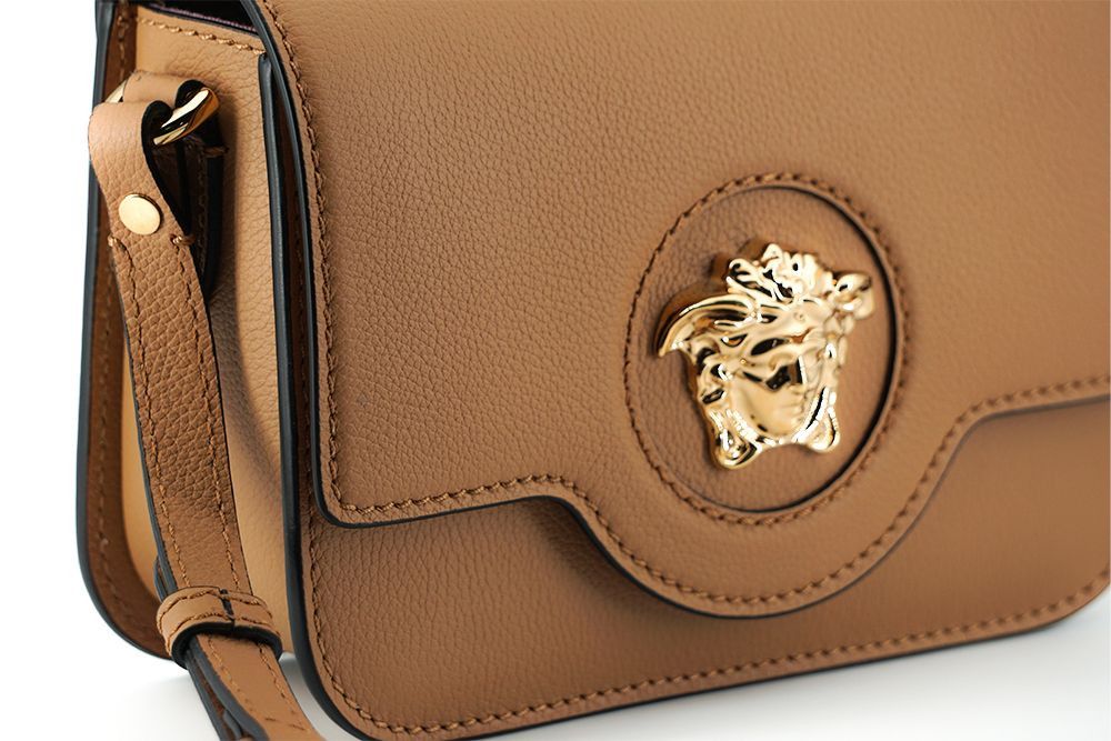 Versace Elegant Calf Leather Shoulder Bag in Women's Brown Size ONE SIZE - 4 Thumbnail
