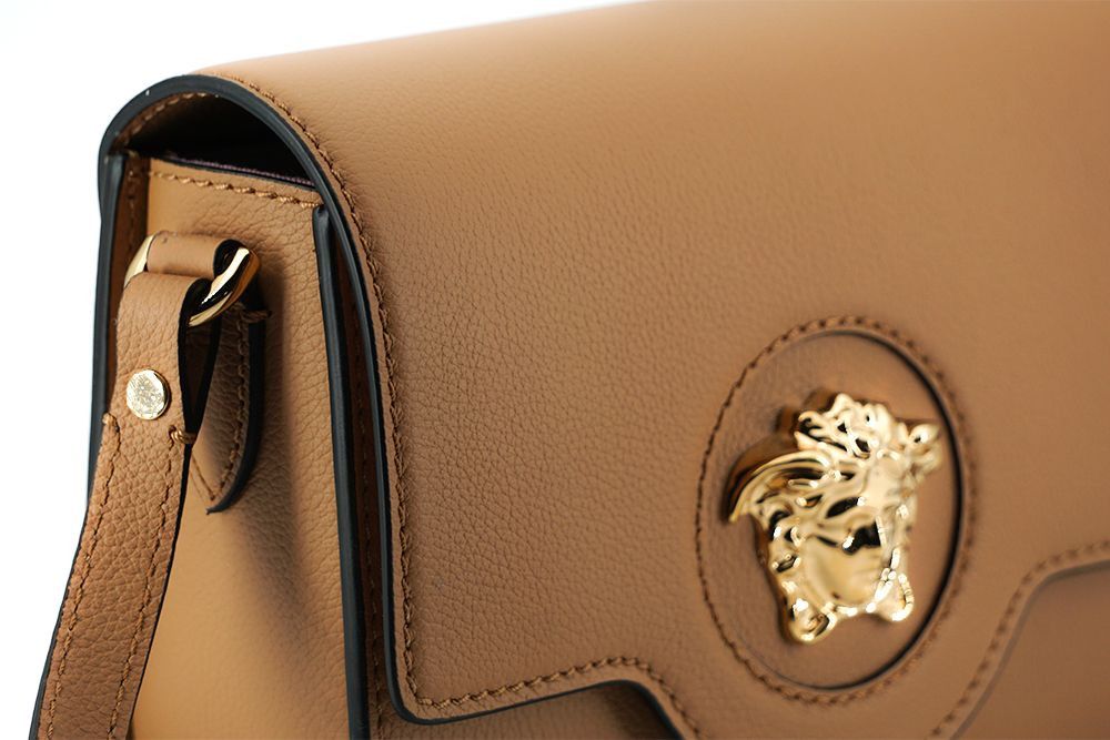 Versace Elegant Calf Leather Shoulder Bag in Women's Brown Size ONE SIZE - 3 Thumbnail