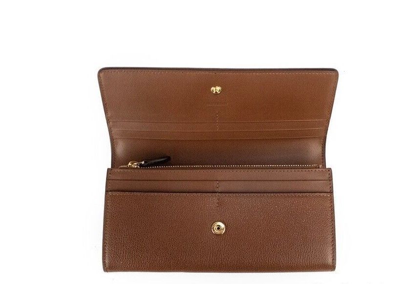 Burberry Porter Tan Grained Leather Embossed Continental Clutch Flap Size ONE SIZE - 3 Thumbnail