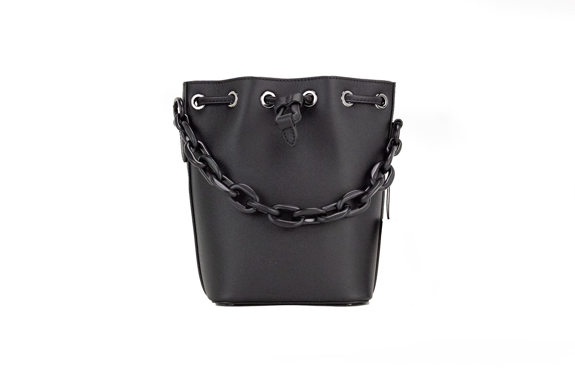 MCM Mini Black Purple Smooth Leather Chain Shoulder Drawstring Size ONE SIZE - 2 Thumbnail
