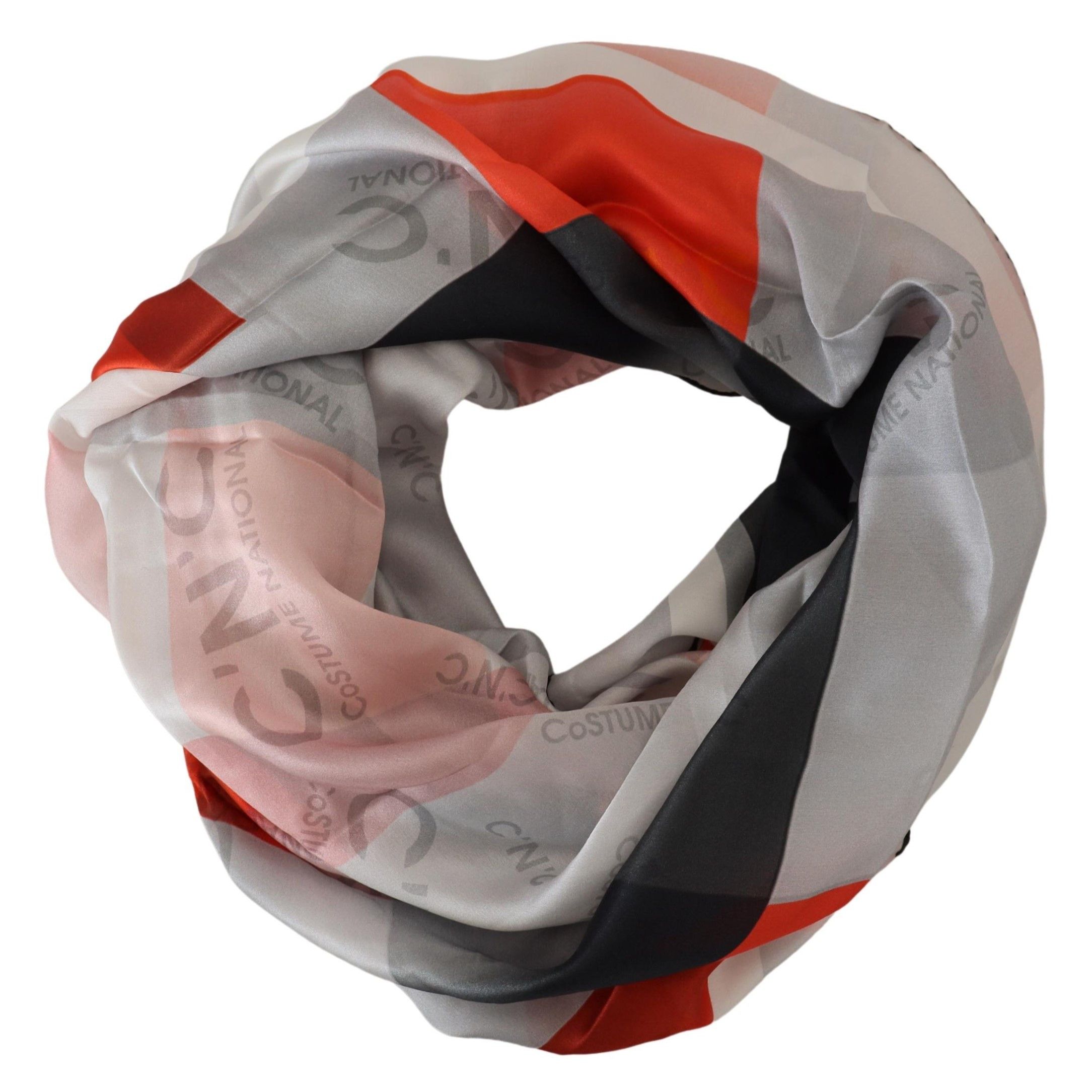 Costume National Elegant Checkered Silk Women's Scarf Size ONE SIZE - 5 Thumbnail