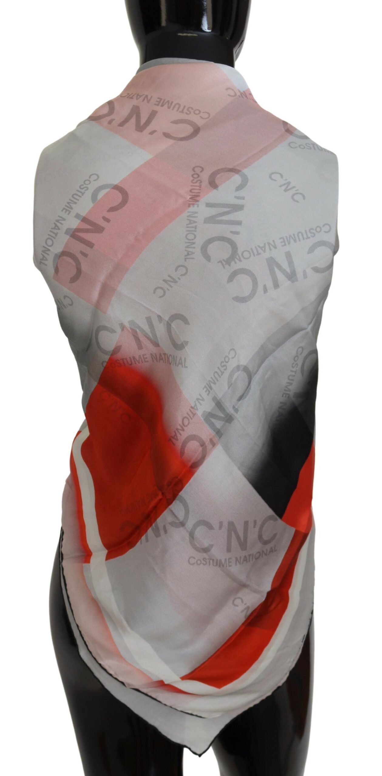 Costume National Elegant Checkered Silk Women's Scarf Size ONE SIZE - 2 Thumbnail