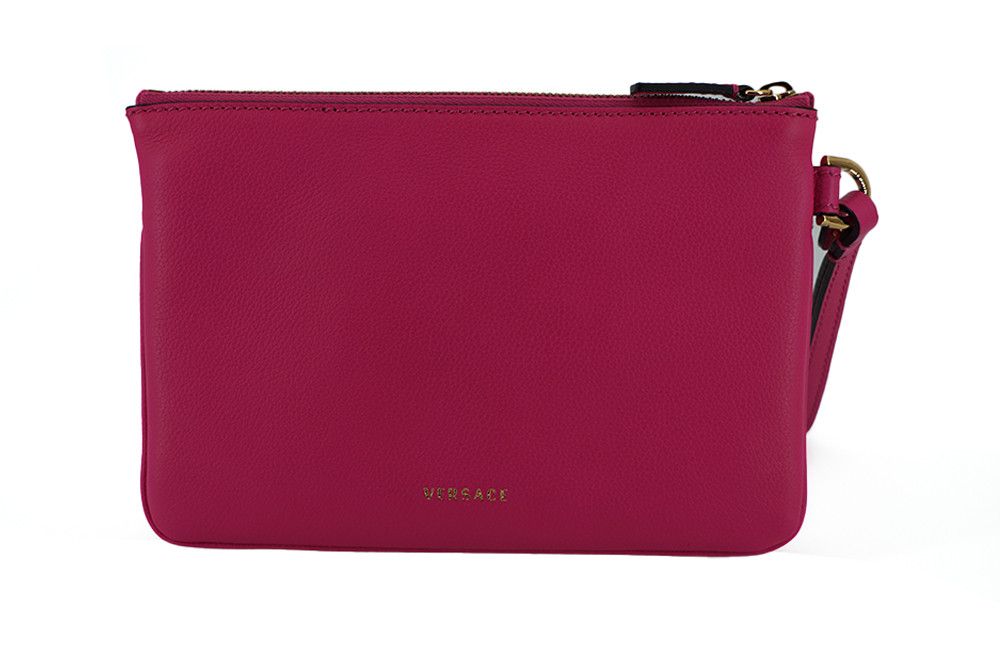 Versace Elegant Pink Leather Pouch Women's Clutch Size ONE SIZE - 2 Thumbnail