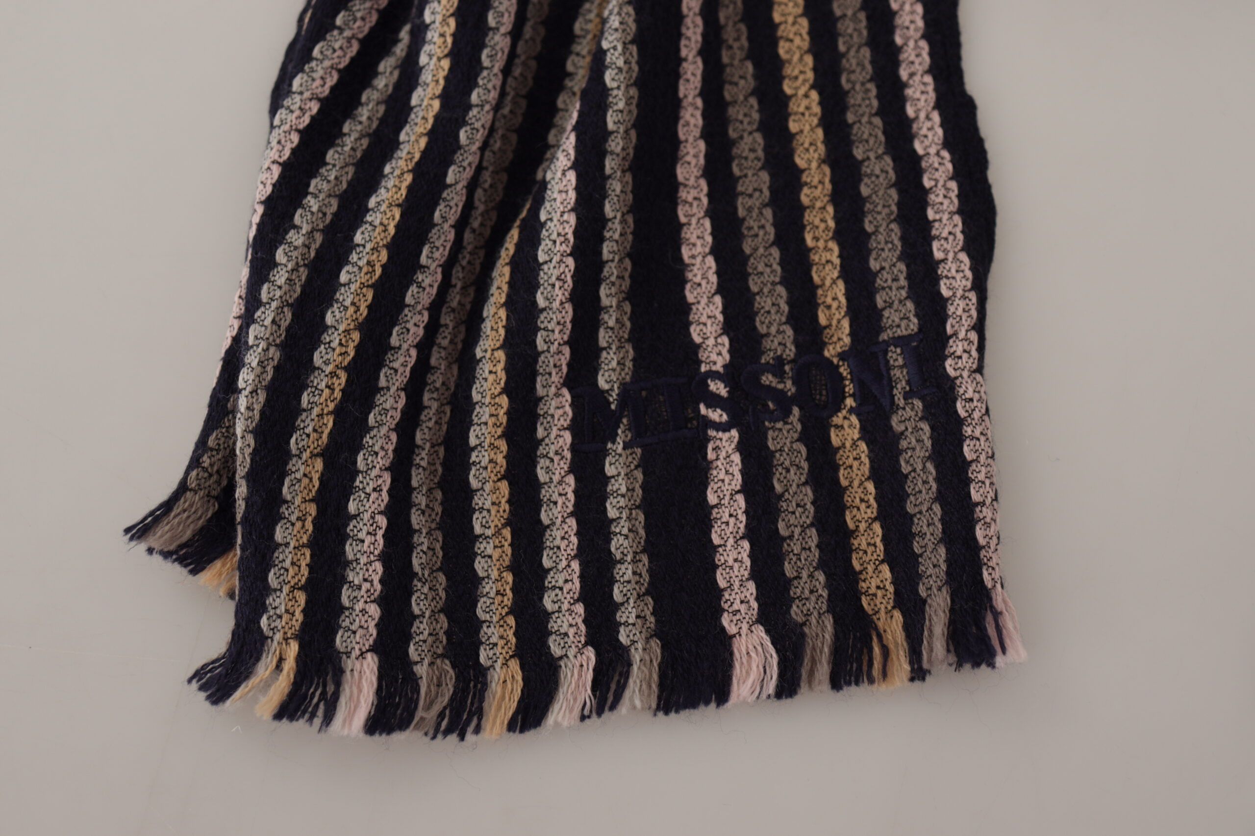 Missoni Authentic Multicolor Wool Mens Men's Scarf Size ONE SIZE - 4 Thumbnail