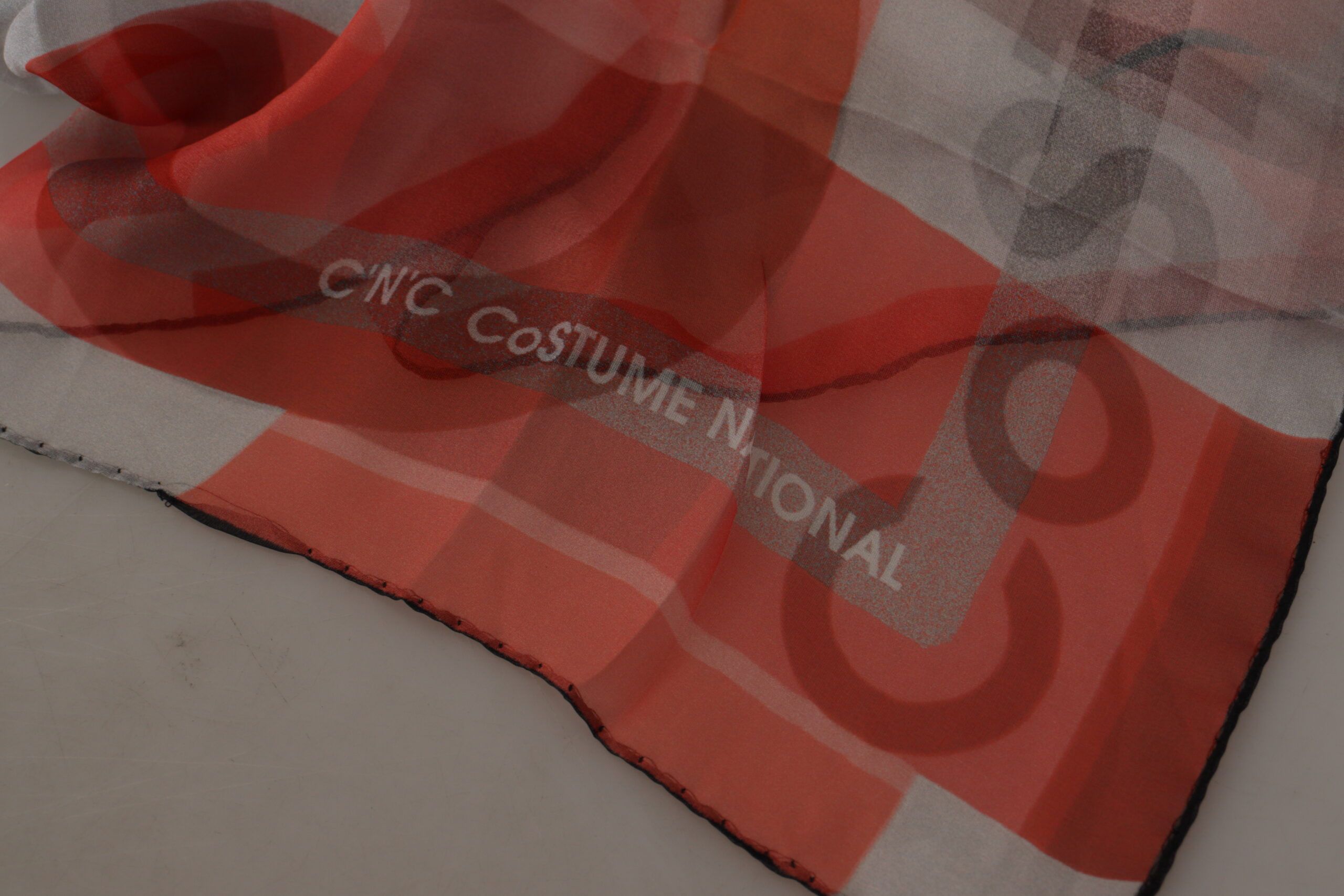 Costume National Elegant Silk Checkered Women's Scarf Size ONE SIZE - 4 Thumbnail