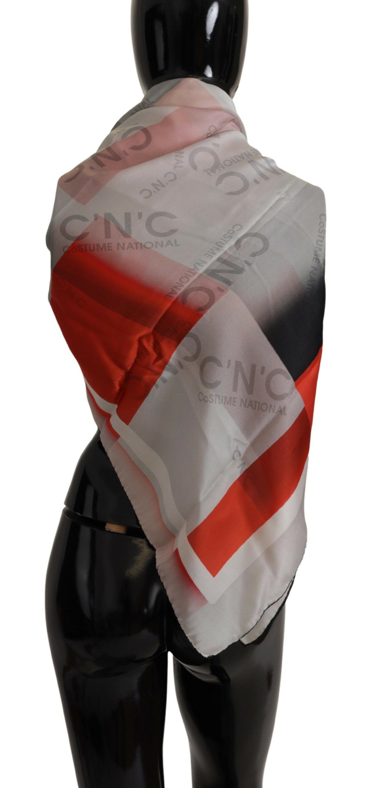 Costume National Elegant Checkered Silk Women's Scarf Size ONE SIZE - 3 Thumbnail