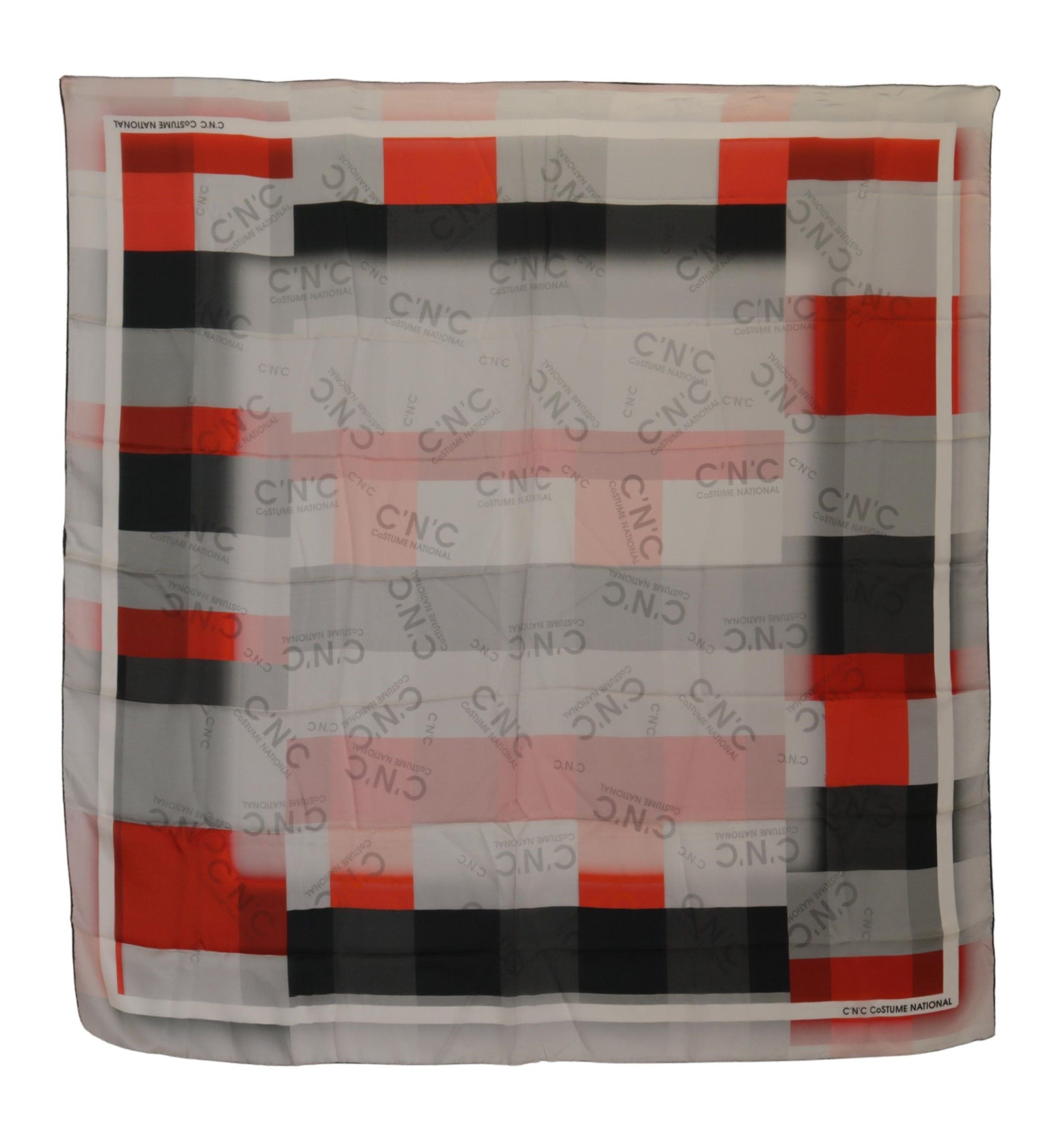 Costume National Elegant Checkered Silk Women's Scarf Size ONE SIZE - 2 Thumbnail