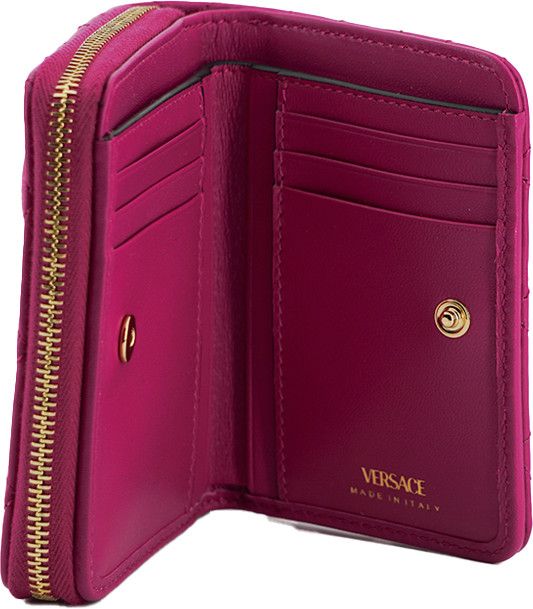 Versace Elegant Purple Quilted Leather Women's Wallet Size ONE SIZE - 5 Thumbnail
