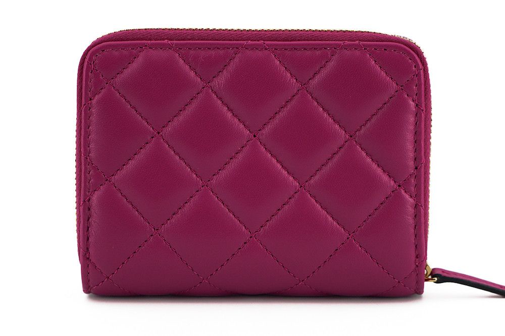 Versace Elegant Purple Quilted Leather Women's Wallet Size ONE SIZE - 2 Thumbnail