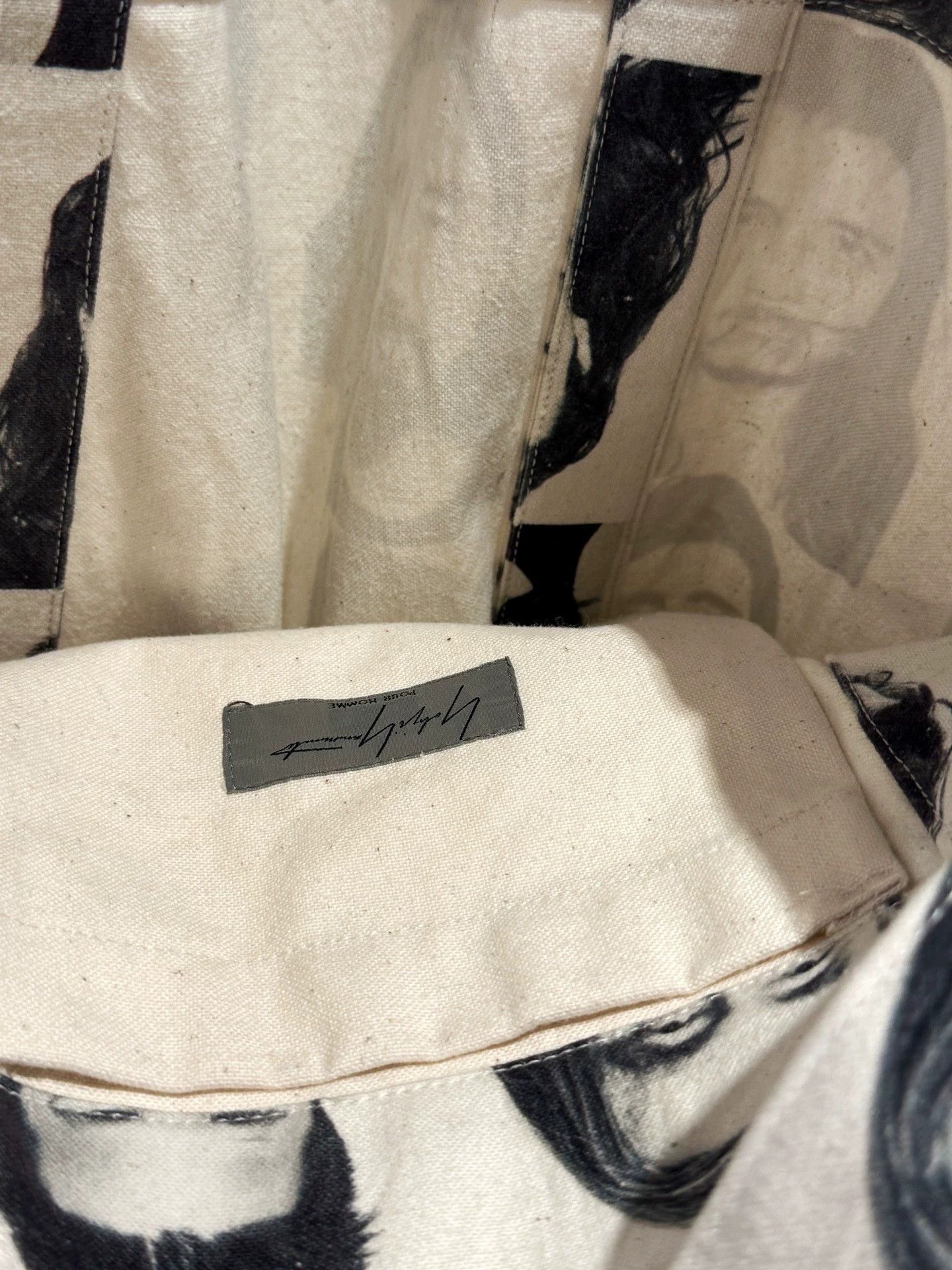 Yohji Yamamoto Yohji Yamamoto Portrait Canvas Shoulder Bag - -DMC Size ONE SIZE - 8 Thumbnail