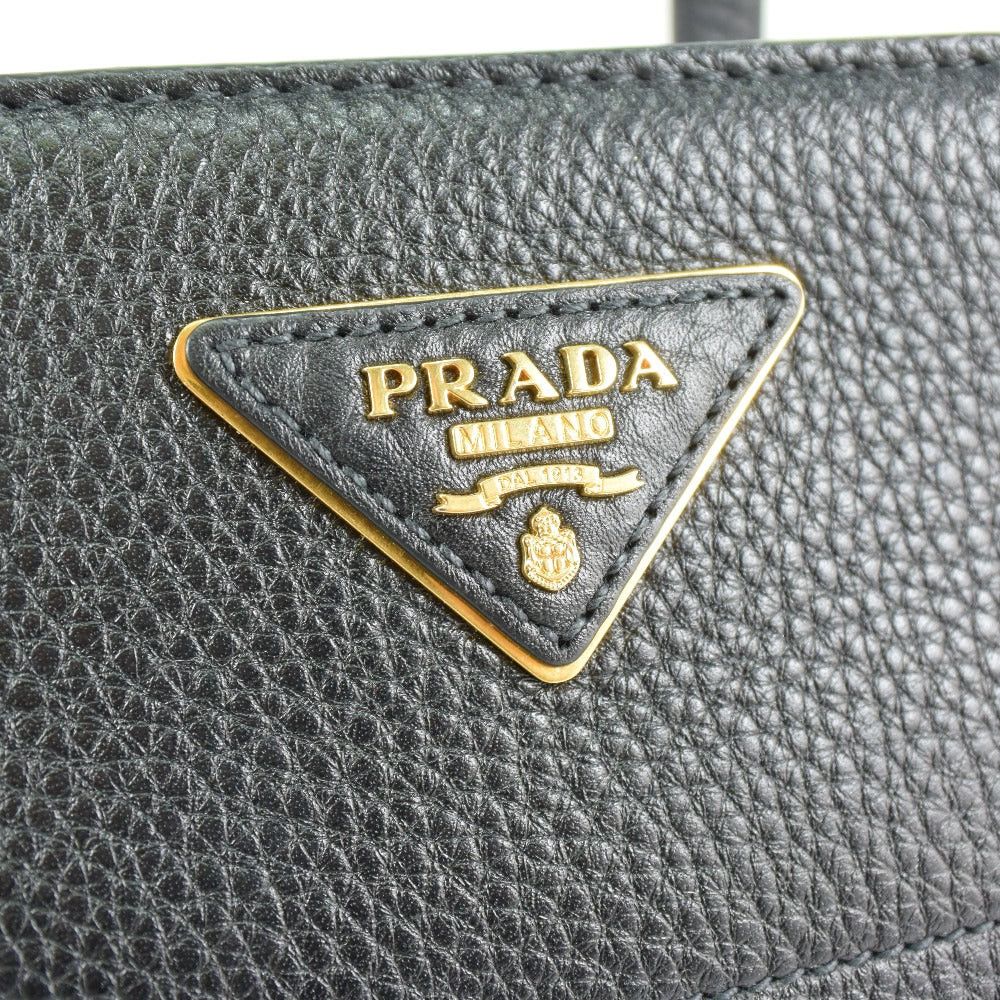 Prada Black Leather Handbag (Pre-Owned) Size ONE SIZE - 5 Thumbnail