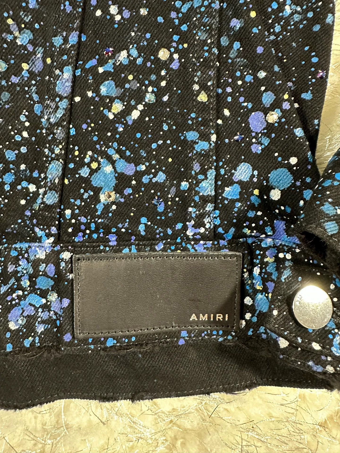 Amiri Amiri CRYSTAL PAINTER TRUCKER coat - -DMC Size US L / EU 52-54 / 3 - 3 Thumbnail