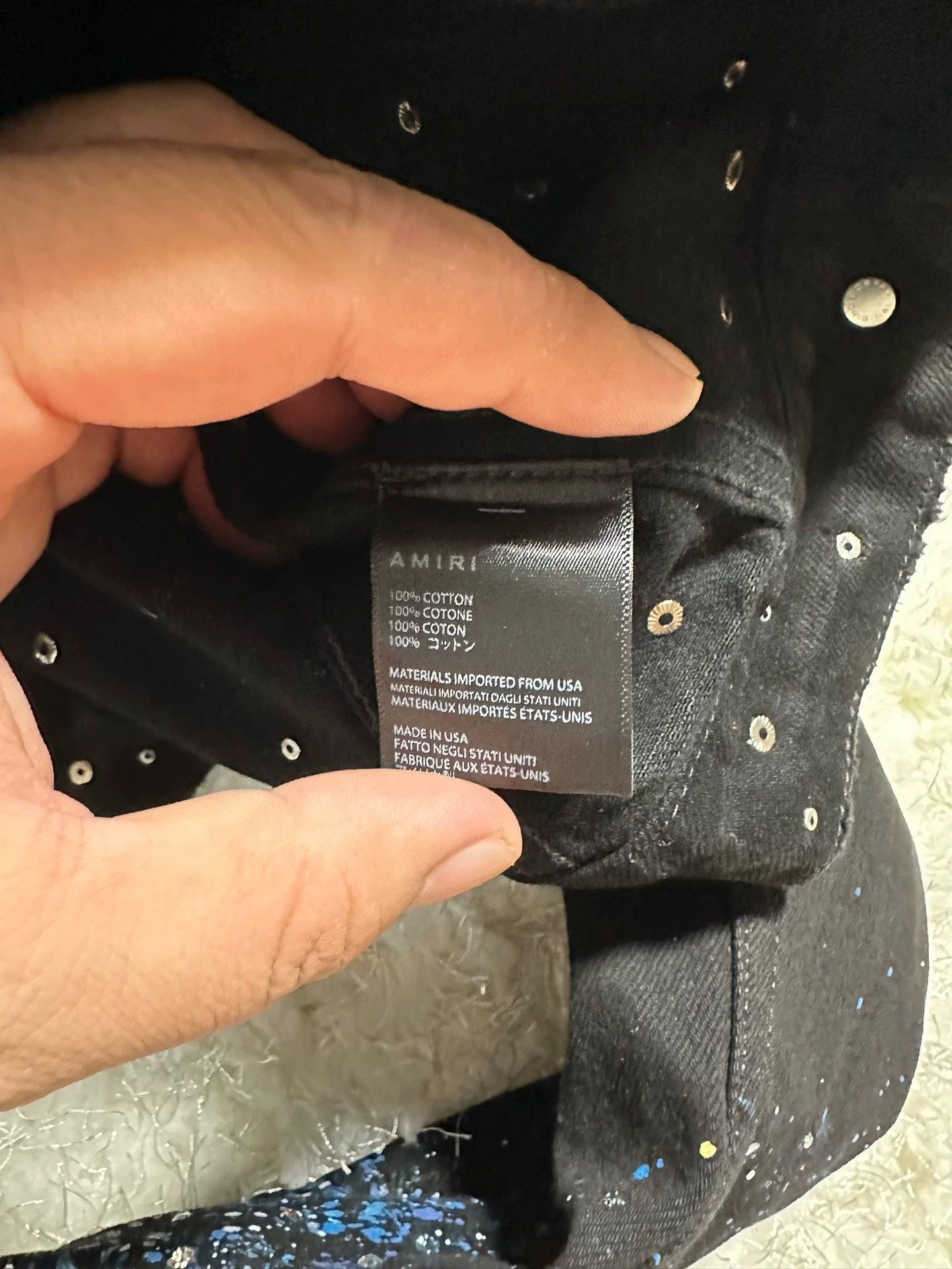 Amiri Amiri CRYSTAL PAINTER TRUCKER coat - -DMC Size US L / EU 52-54 / 3 - 6 Thumbnail
