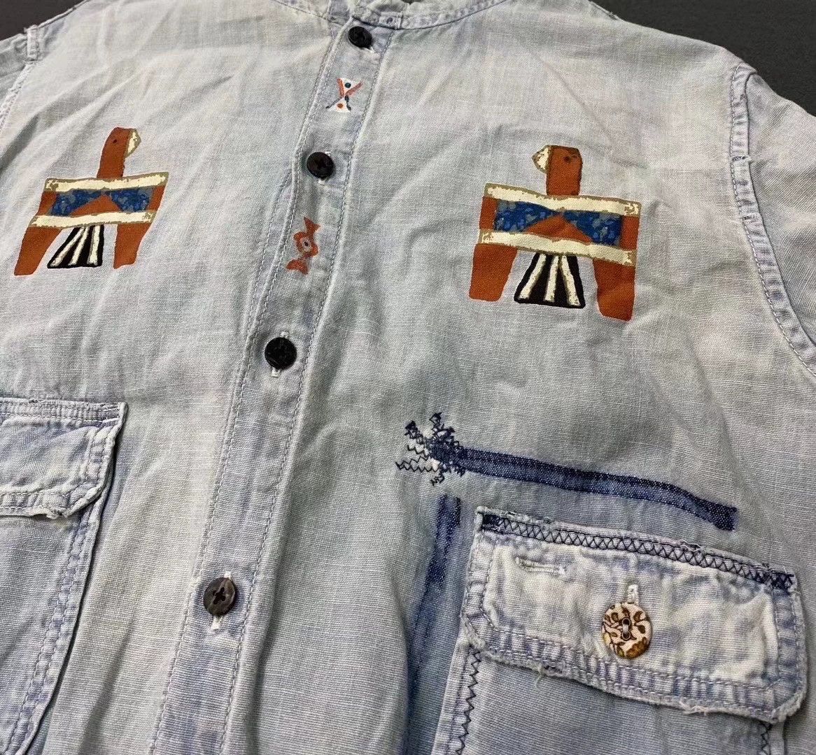Kapital Kapital Vintage Wash To Do Old Embroidered Shirt Jacket -DMC Size US S / EU 44-46 / 1 - 4 Thumbnail