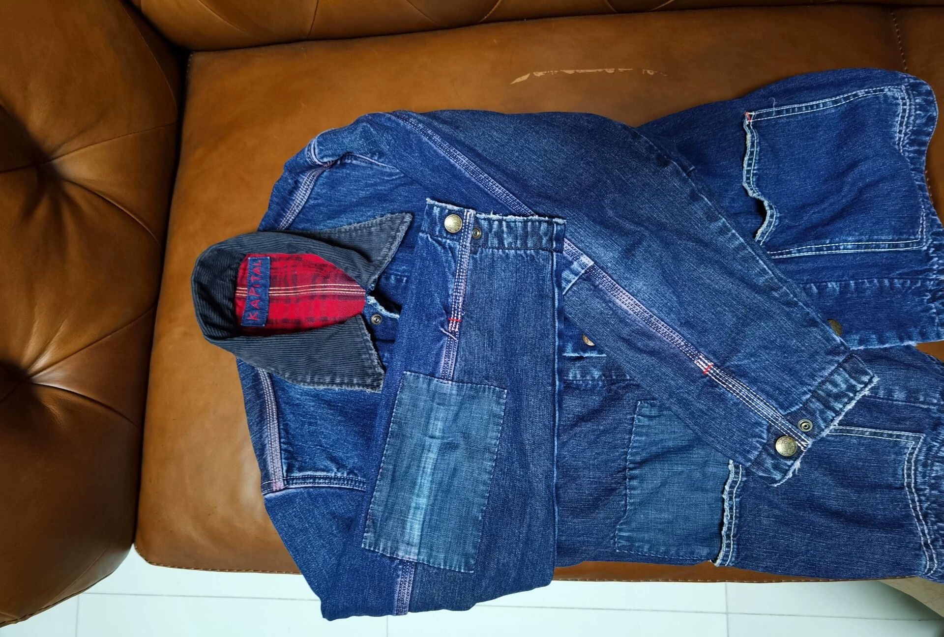 Kapital Kapital Cargo Denim Jacket Jacket - -DMC Size US S / EU 44-46 / 1 - 2 Thumbnail