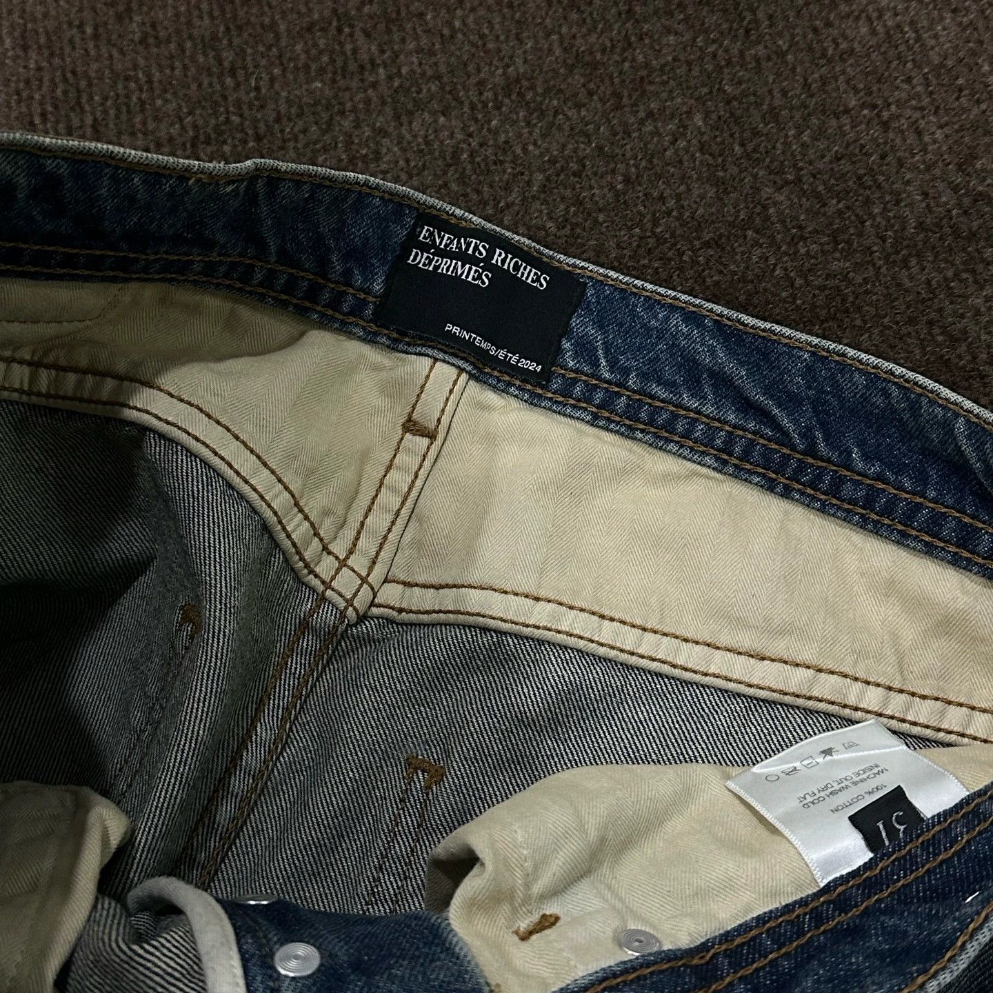 Enfants Riches Deprimes Enfants Riches mud dyeing to make old patched jeans -DMC Size US 31 - 4 Thumbnail