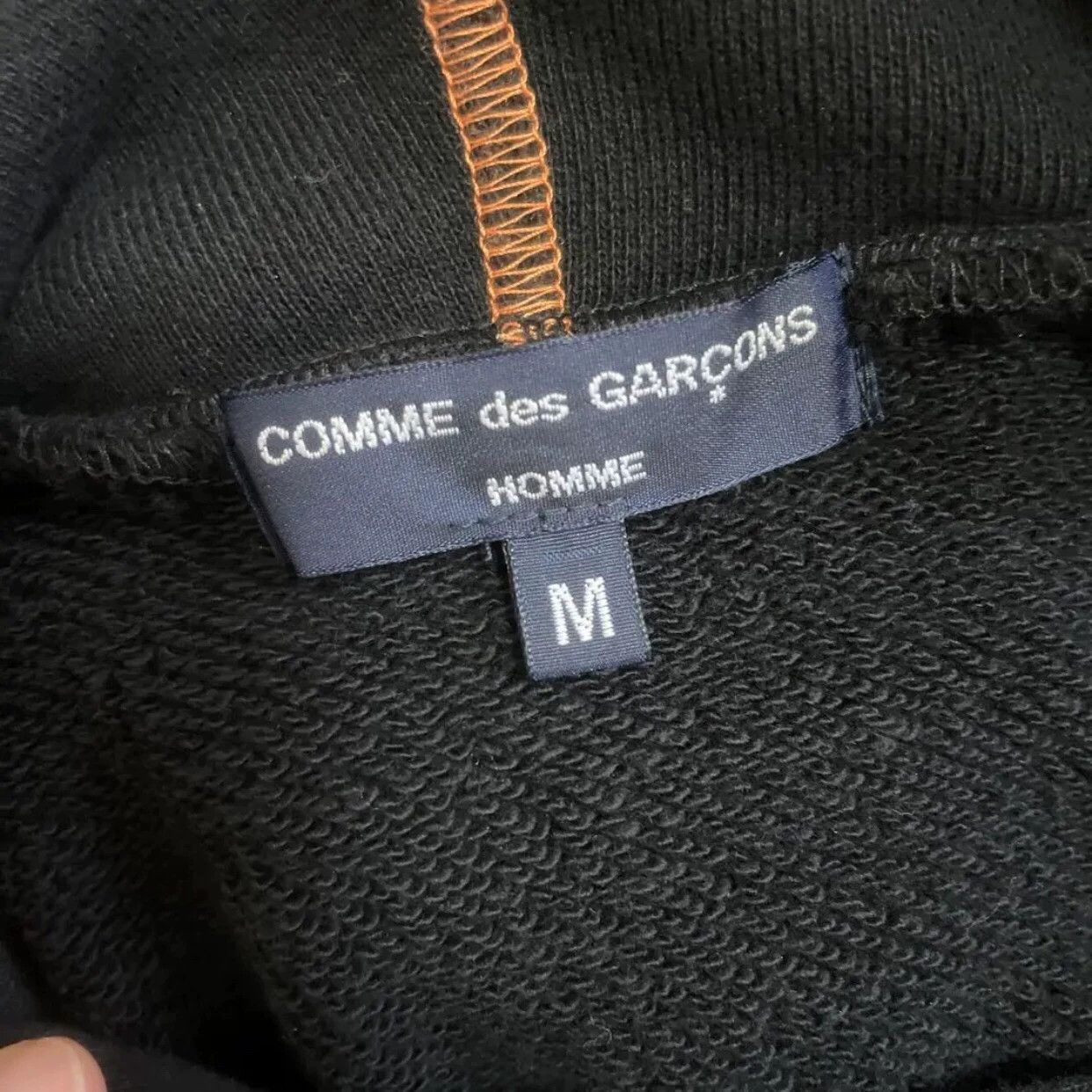 Comme des Garcons Comme Des Garcons Orange lined black hoodie jacket -DMC Size US M / EU 48-50 / 2 - 3 Thumbnail