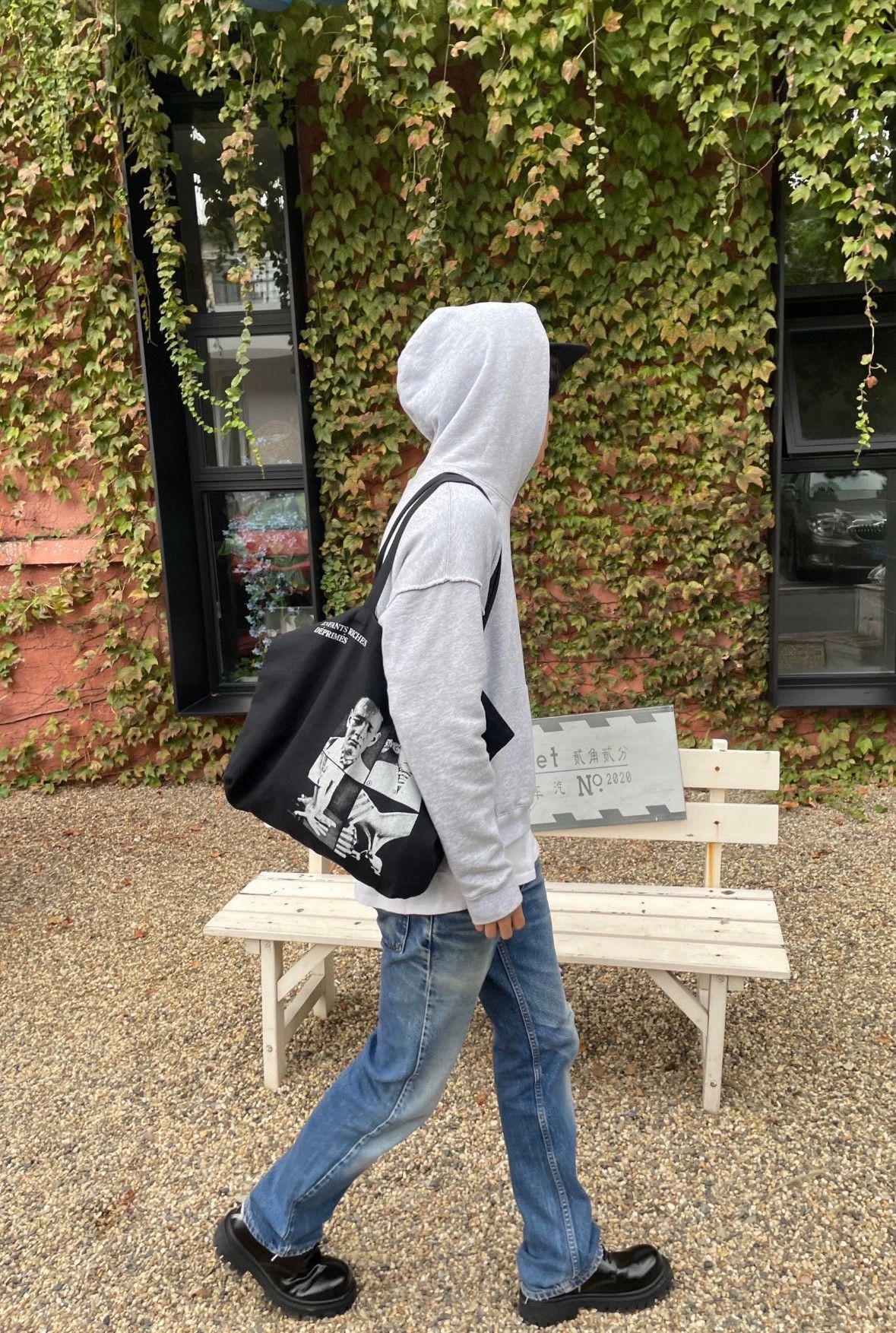 Enfants Riches Deprimes Enfants Riches Deprimes boy slogan washed canvas tote bag -DMC Size ONE SIZE - 2 Thumbnail