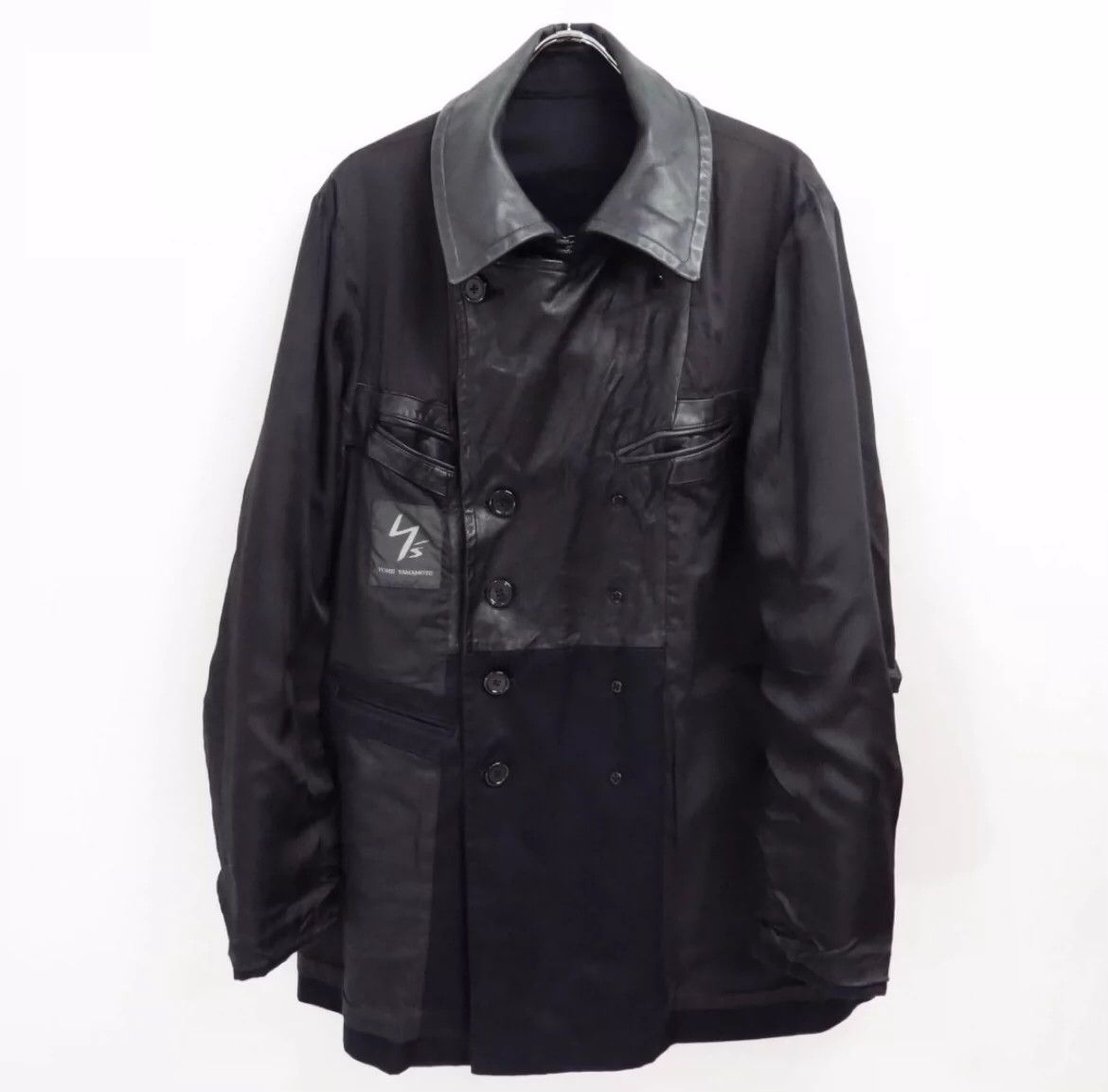 Yohji Yamamoto Yohji Yamamoto | 2003Aw Show Leather Double-Sided Coat -DMC Size US XXL / EU 58 / 5 - 2 Thumbnail