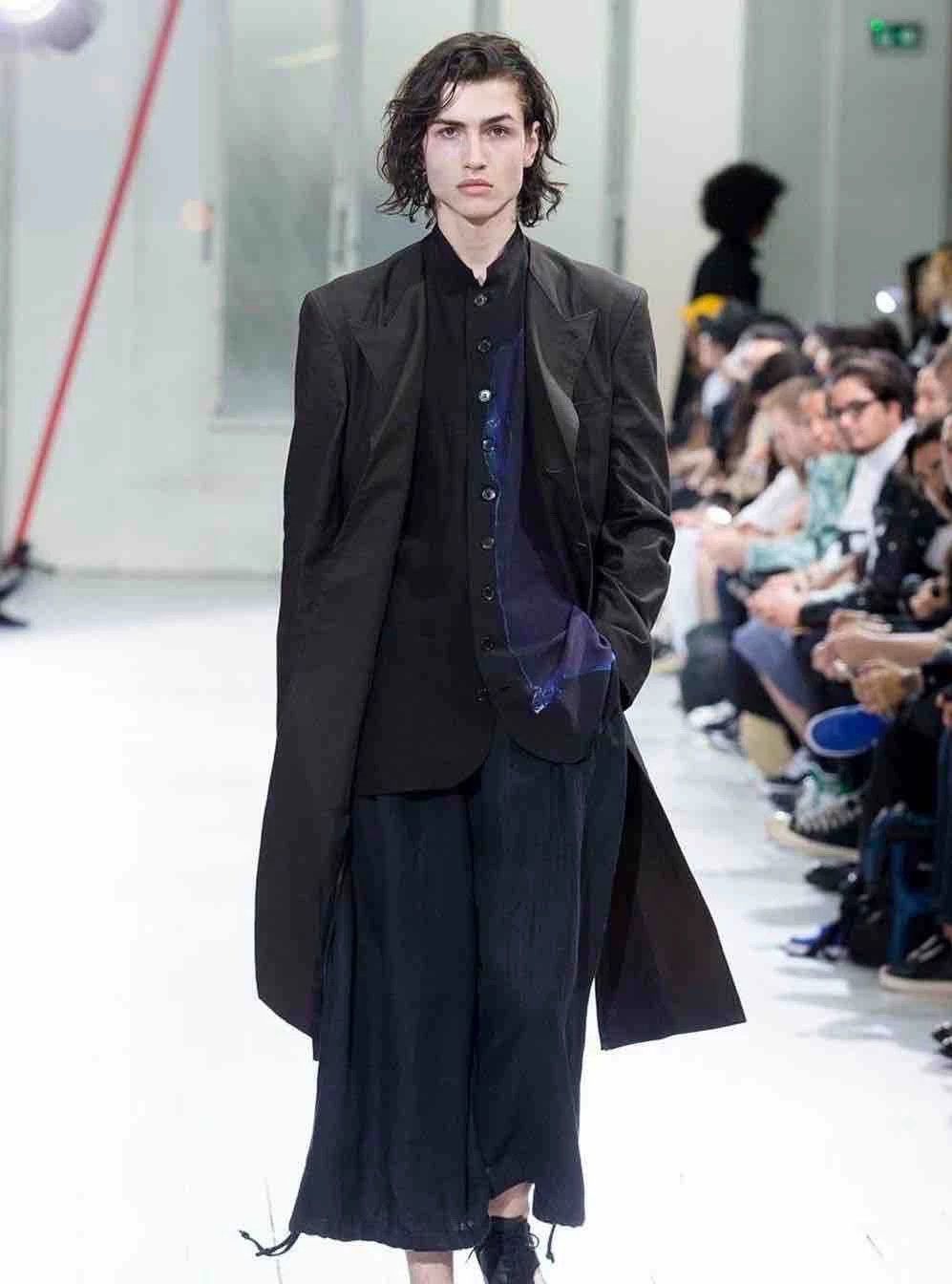 Yohji Yamamoto Yohji Yamamoto Pour Homme 20Ss Look4 Zipper Coat Coat -DMC Size US M / EU 48-50 / 2 - 8 Thumbnail